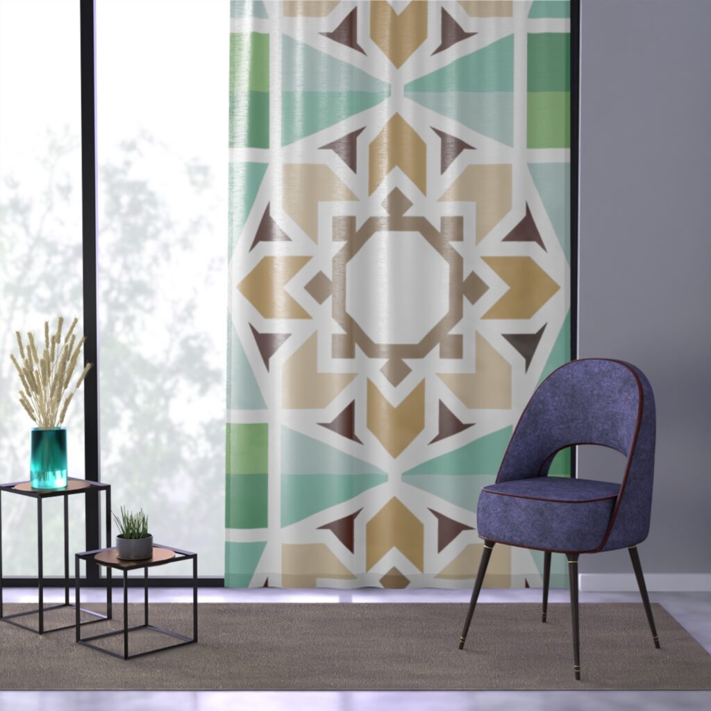 Geometric Southwestern Window Curtain