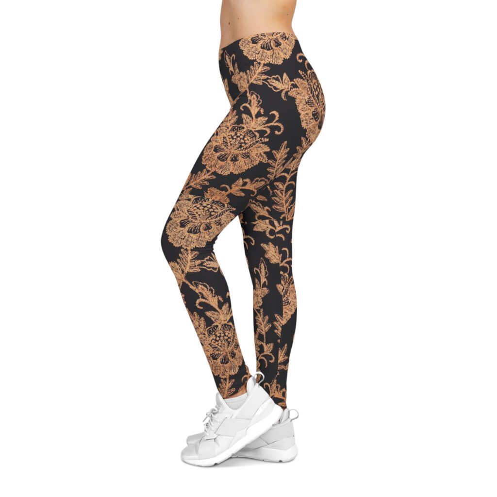 Vintage Damask Floral Leggings