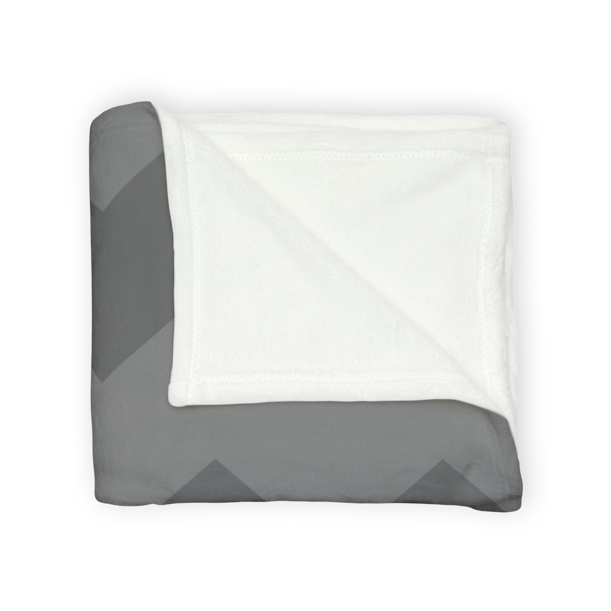 Chevron Plush Blanket — Cozy Gray Zigzag Throw - Image 7