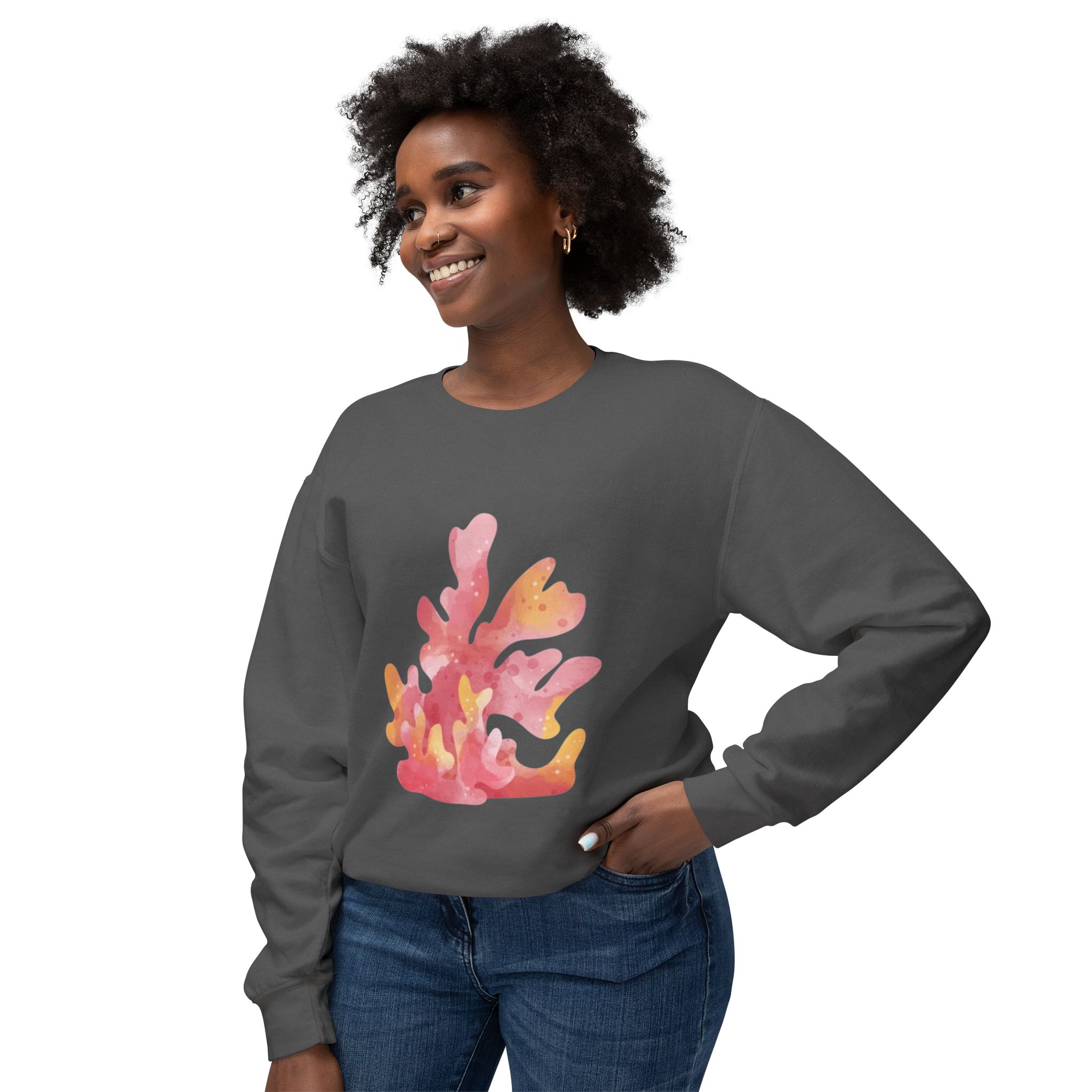 Colorful Abstract Floral Art Sweatshirt - Image 33