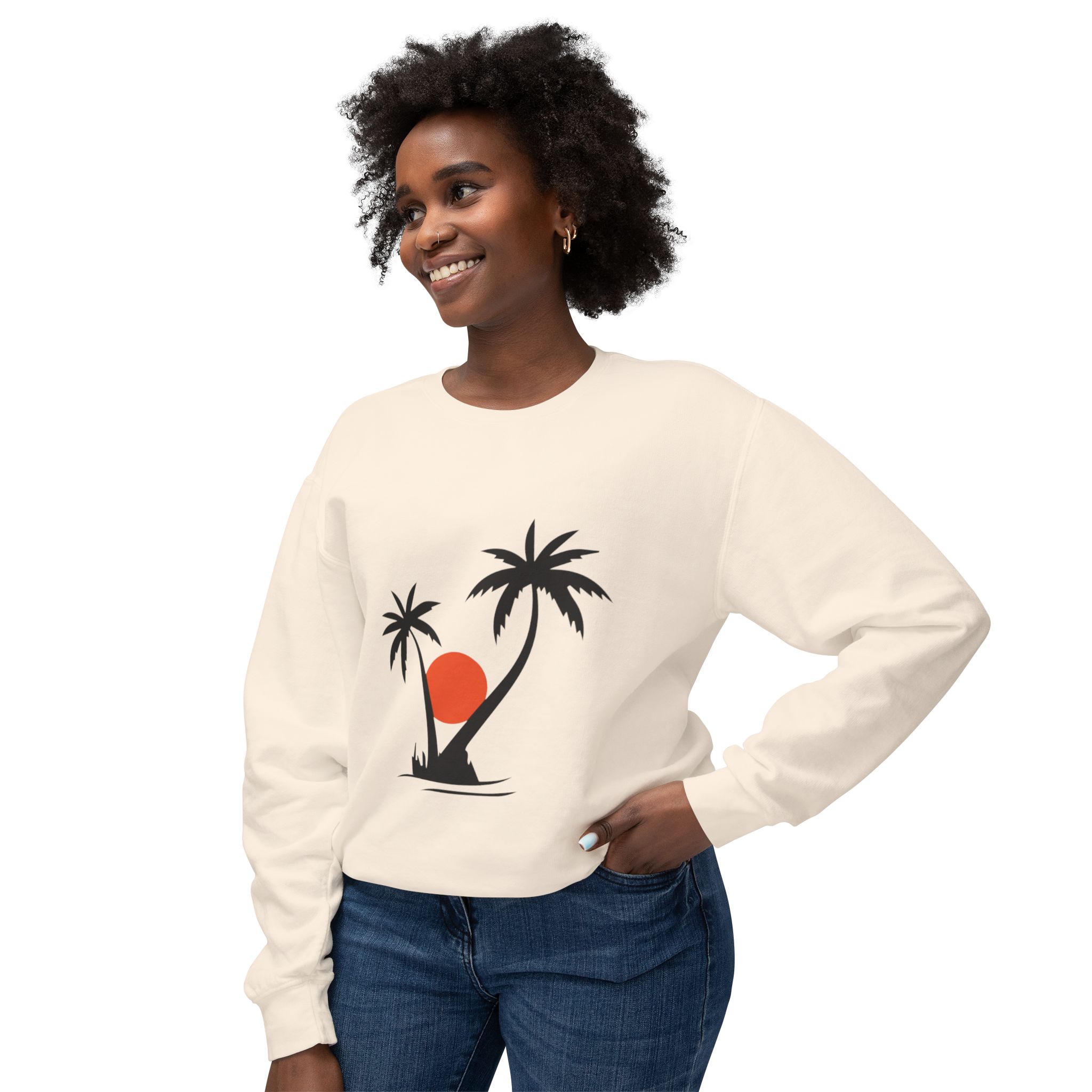 Tropical Sunset Palm Tree Sweatshirt - Image 13