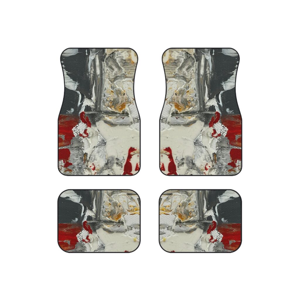 Abstract Marble Car Mats Set of 4