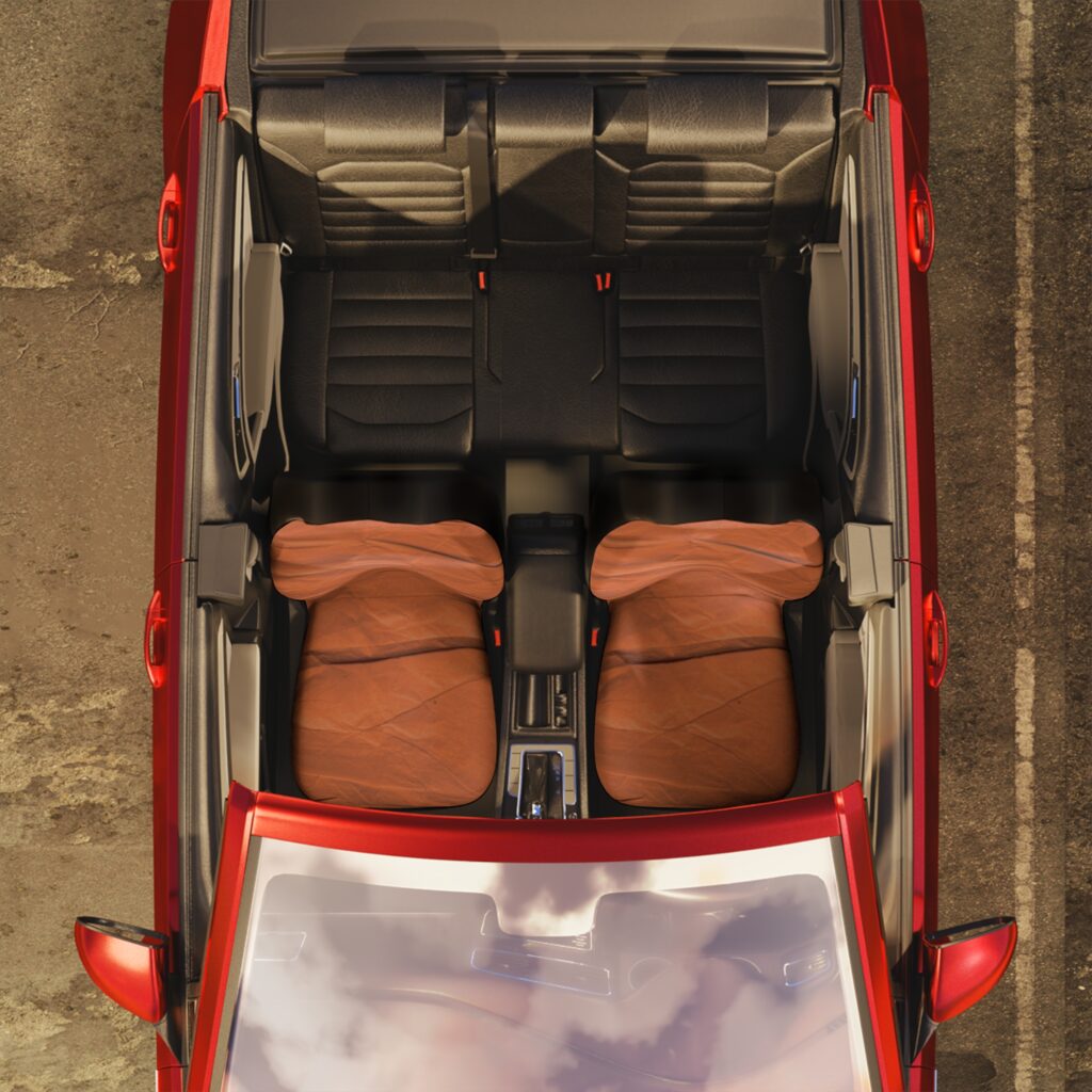 Orange Crumpled Paper Texture Car Seat Covers