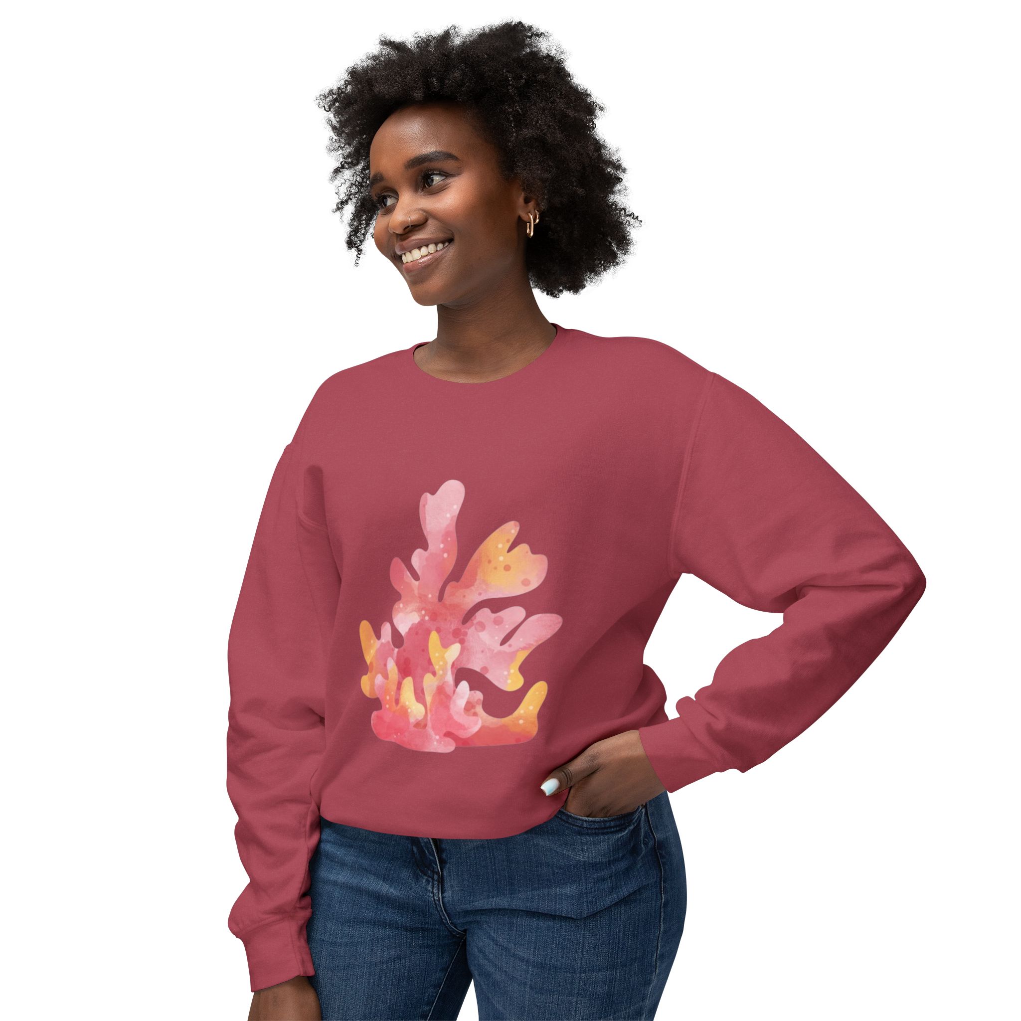 Colorful Abstract Floral Art Sweatshirt - Image 68
