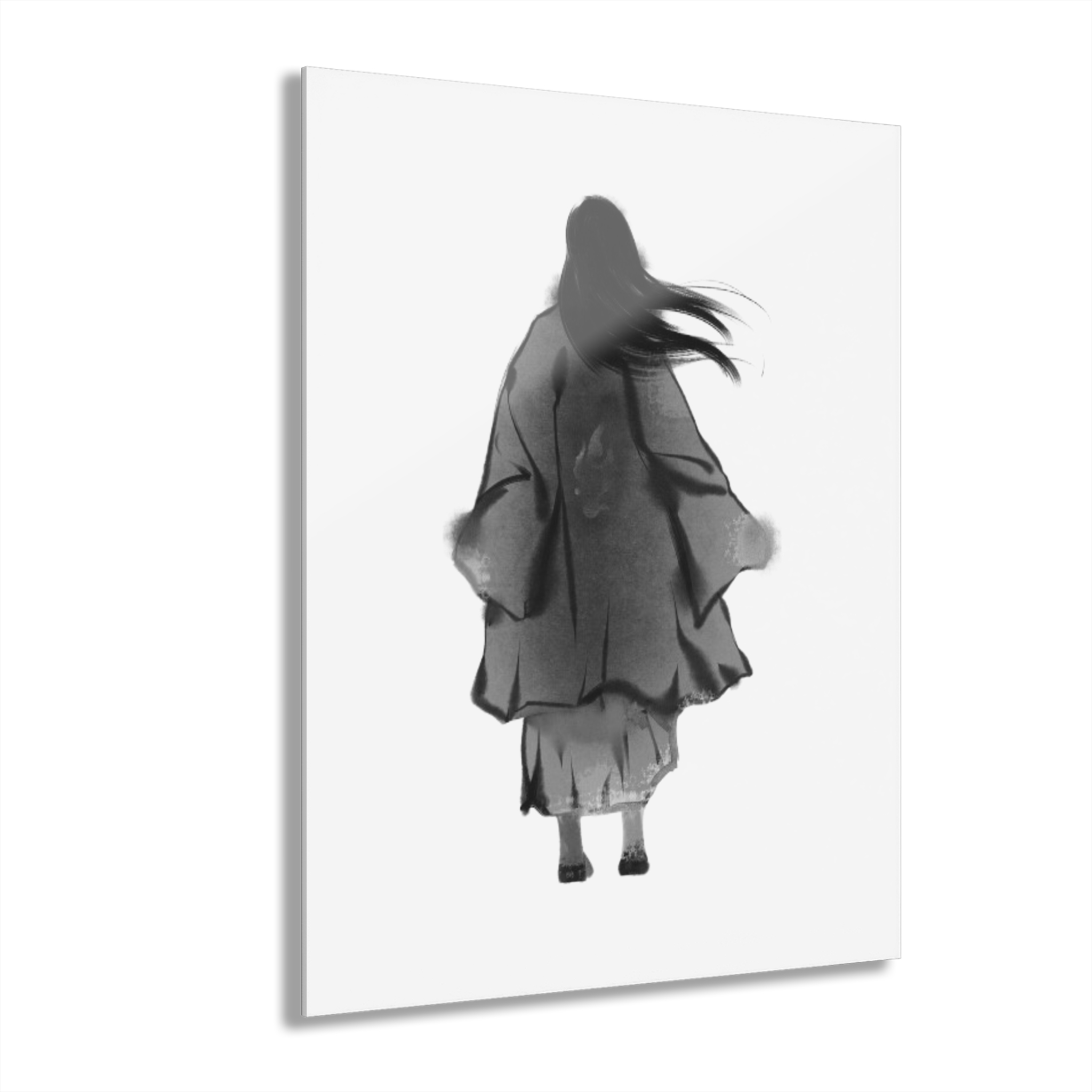 Acrylic Print — Minimalist Monochrome Woman Silhouette (French Cleat Hanging) - Image 11