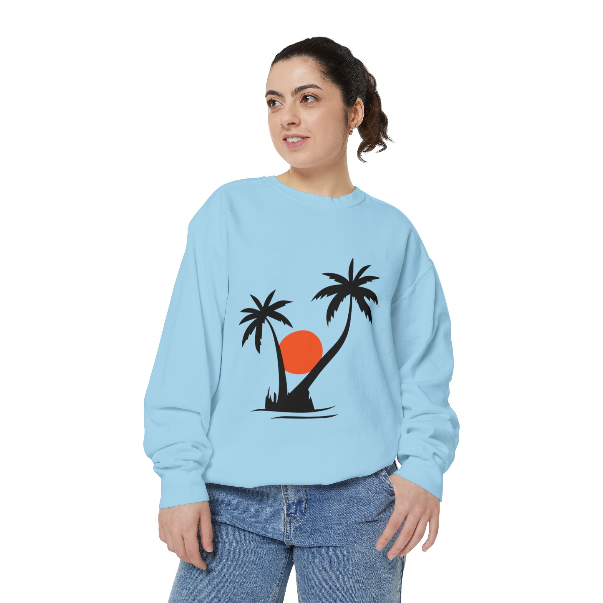Tropical Palm Tree Sunset Sweatshirt - Image 55