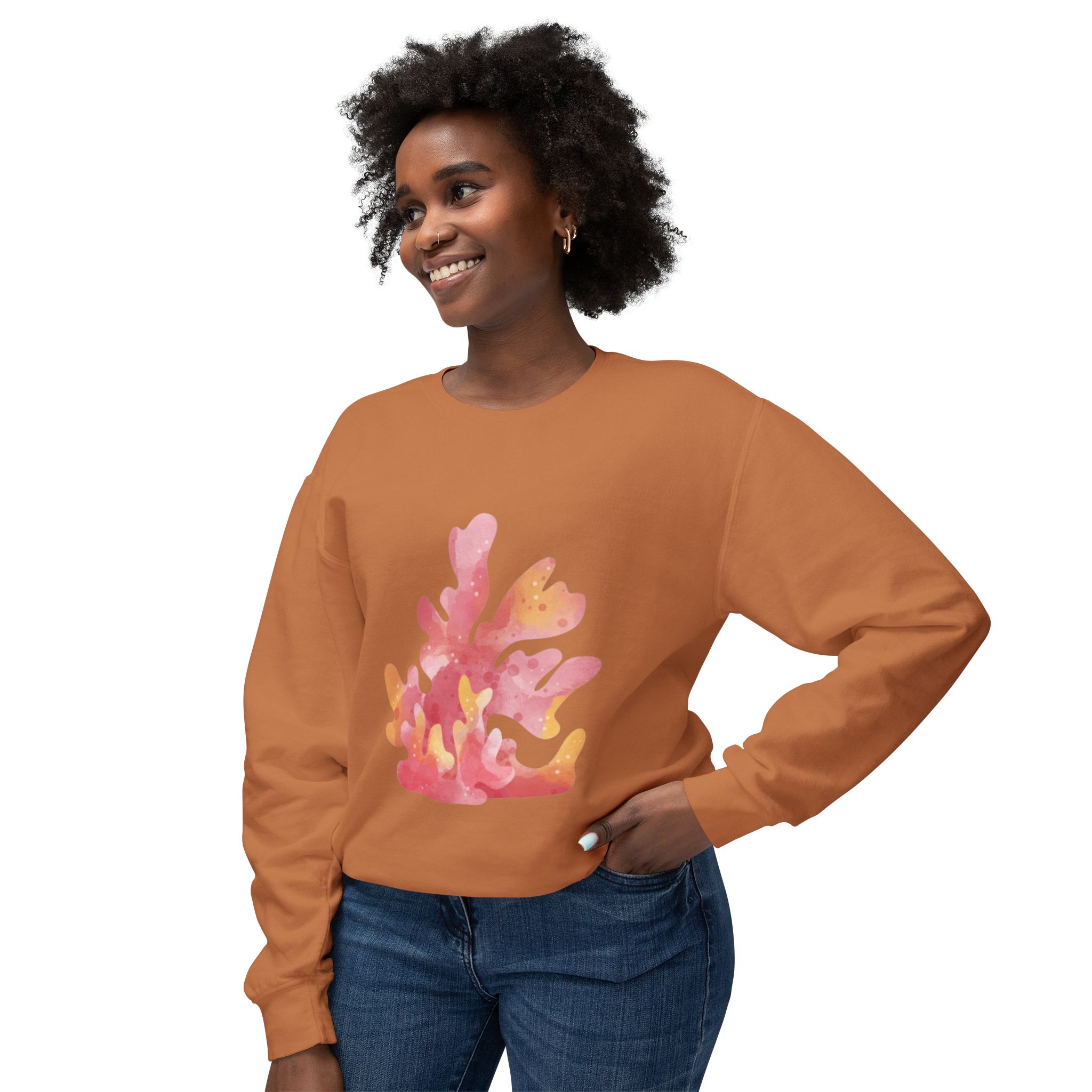 Colorful Abstract Floral Art Sweatshirt - Image 18