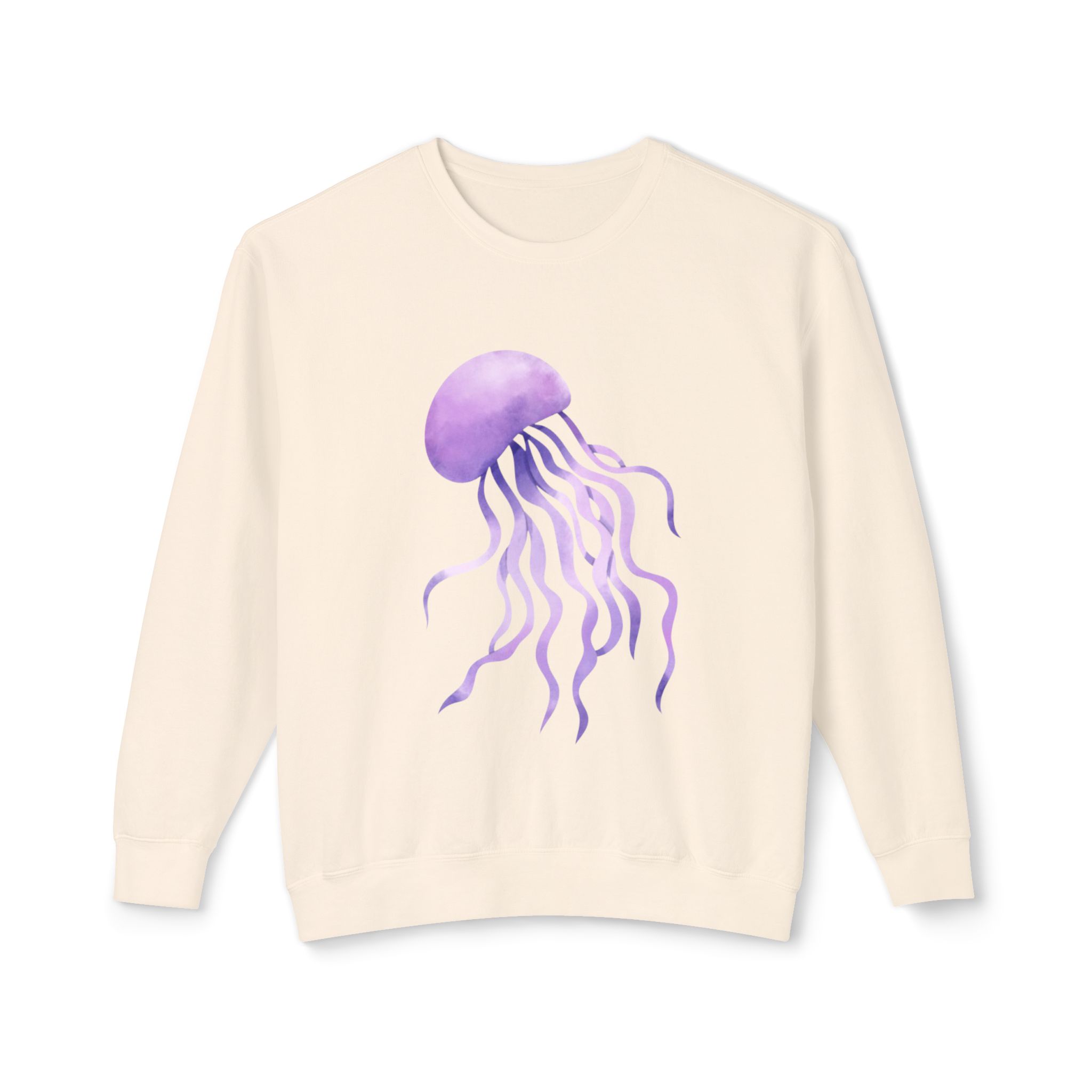Purple Jellyfish Ocean-Inspired Sweatshirt - Image 2