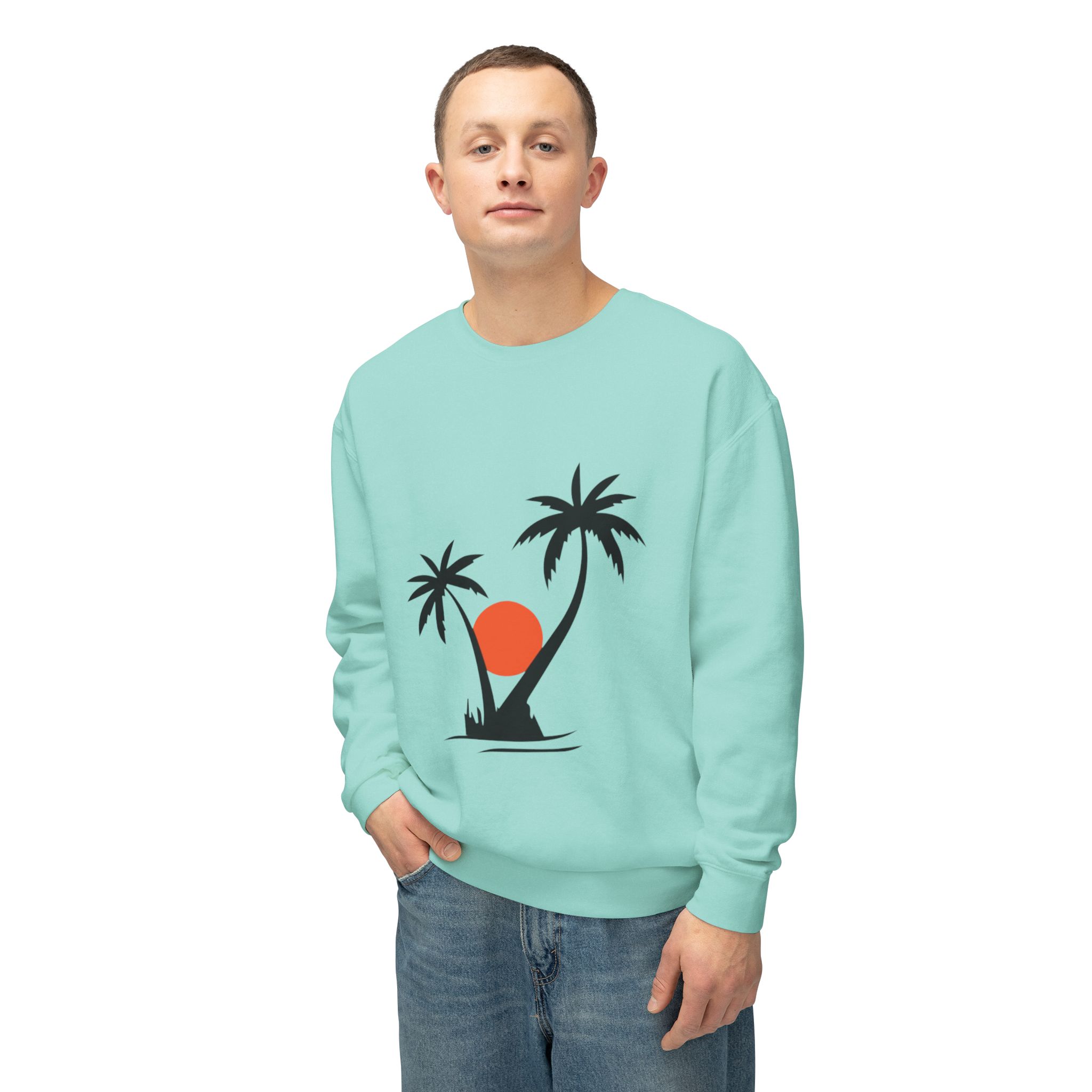 Tropical Sunset Palm Tree Sweatshirt - Image 45