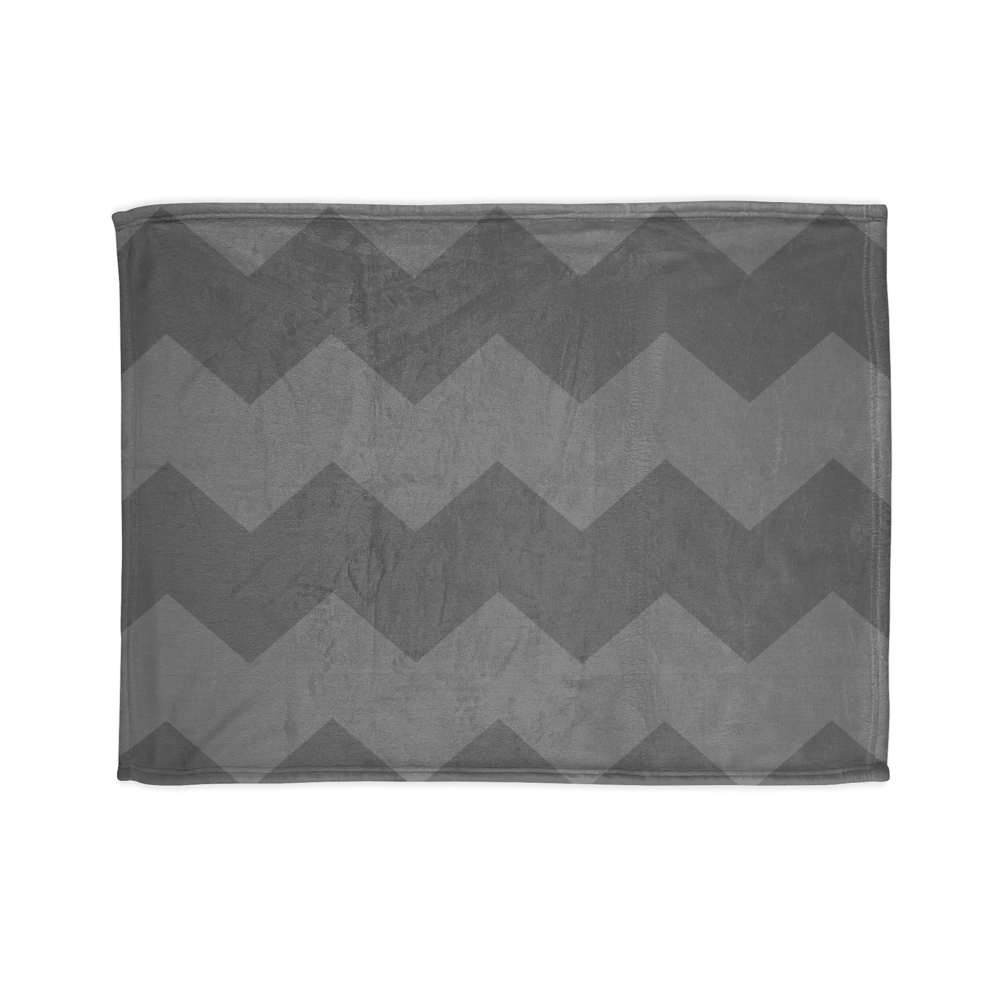 Chevron Plush Blanket — Cozy Gray Zigzag Throw - Image 5