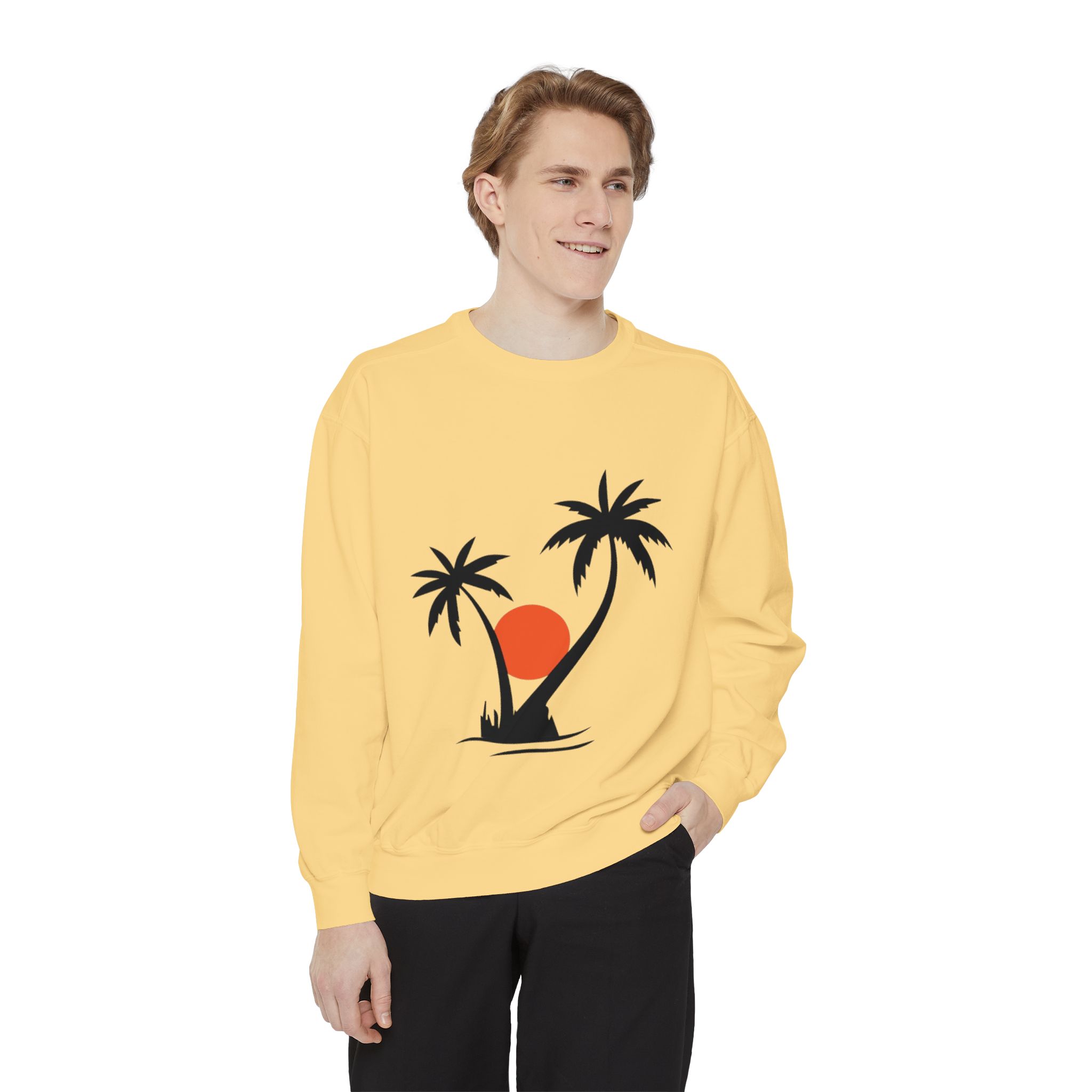 Tropical Palm Tree Sunset Sweatshirt - Image 4