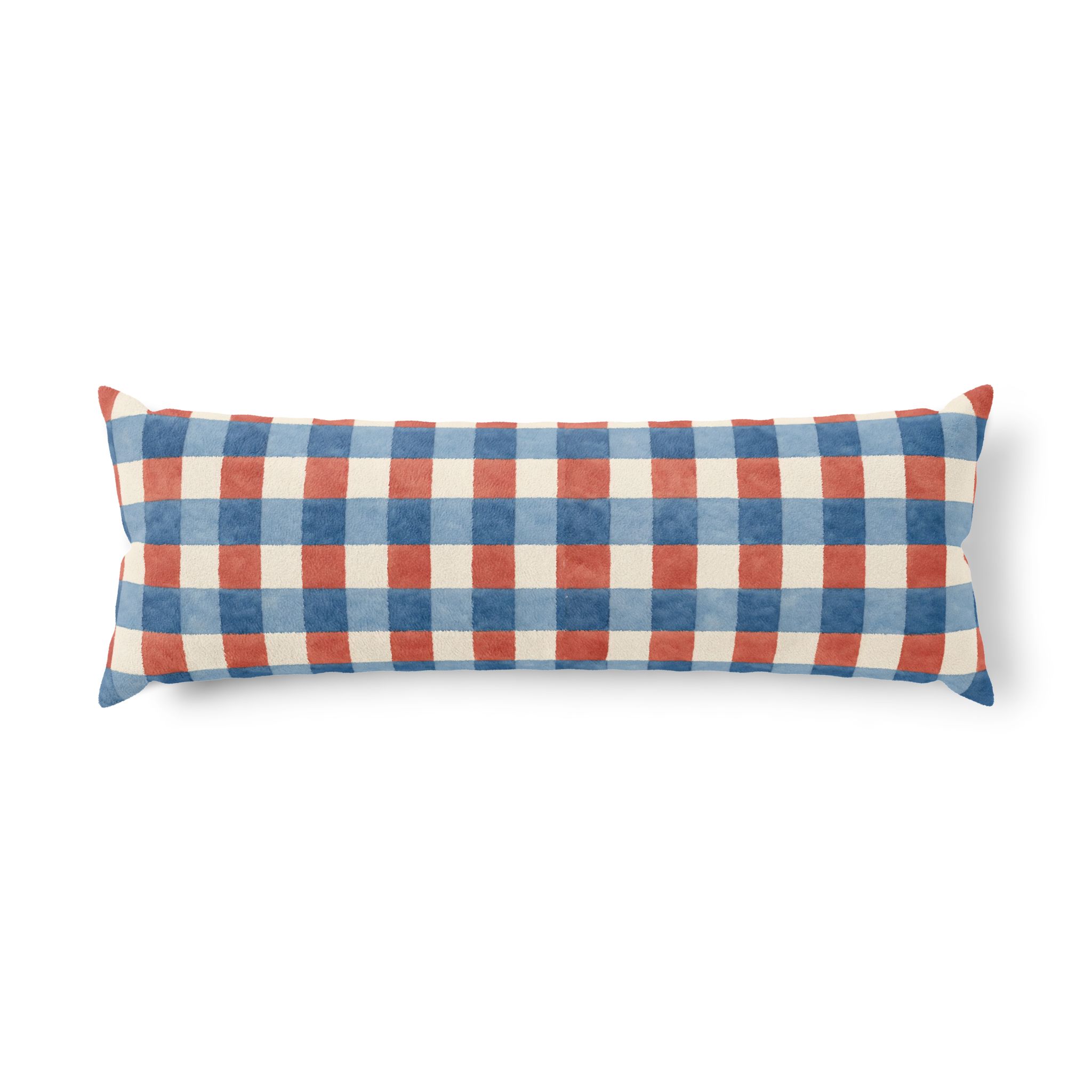 Red White & Blue Gingham Body Pillow - Image 4