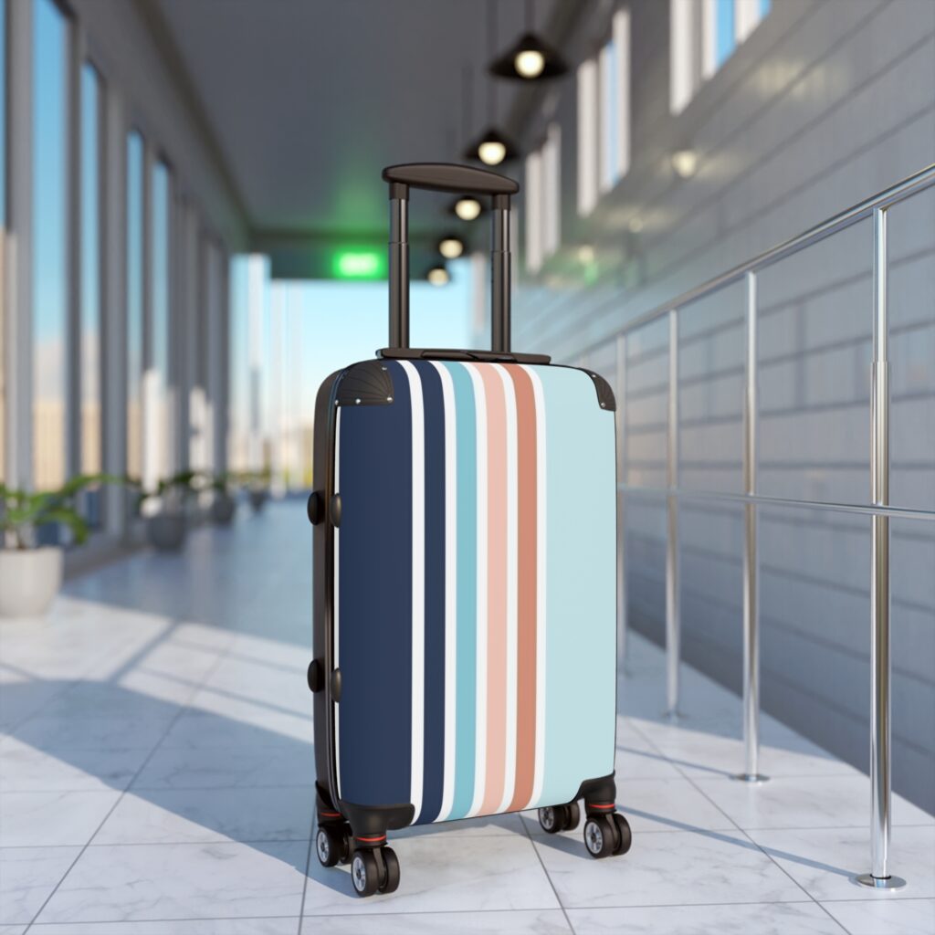 Pastel Stripe Hardshell Suitcase