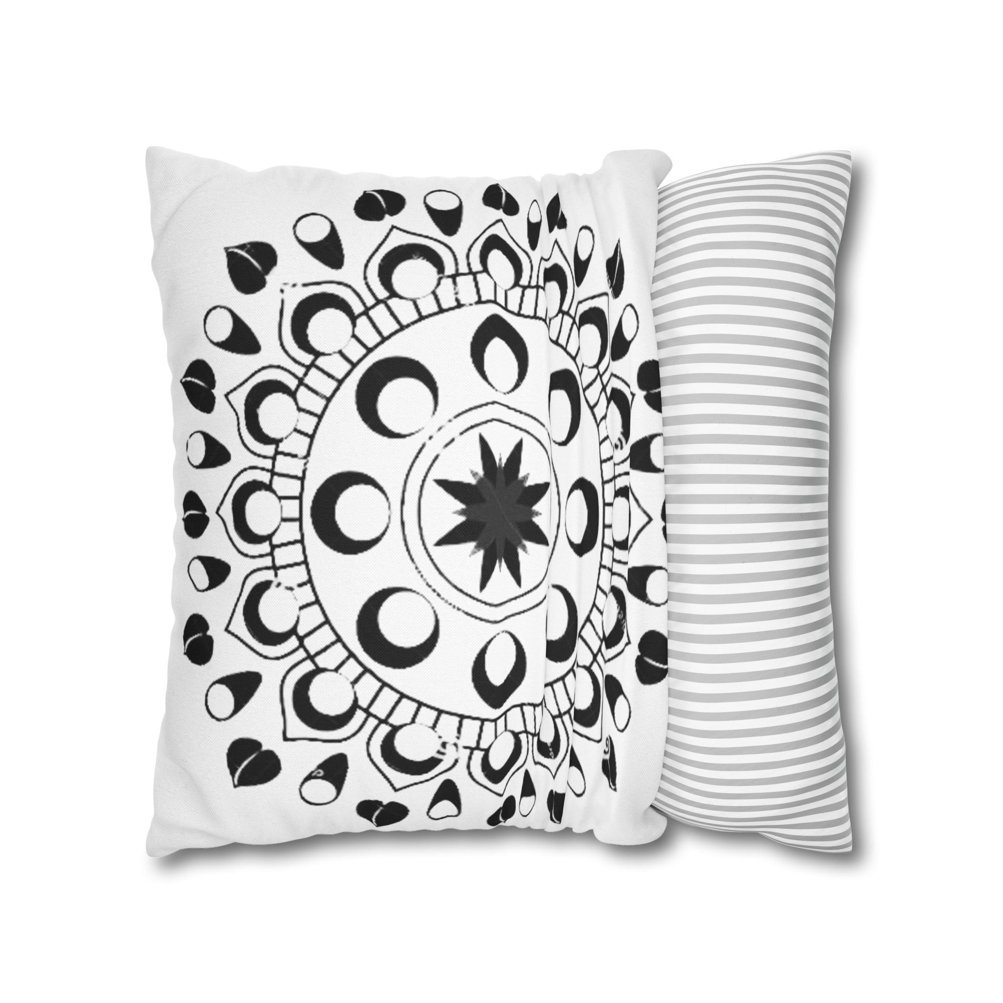 Celestial Moon Phases Mandala Square Pillowcase - Image 14