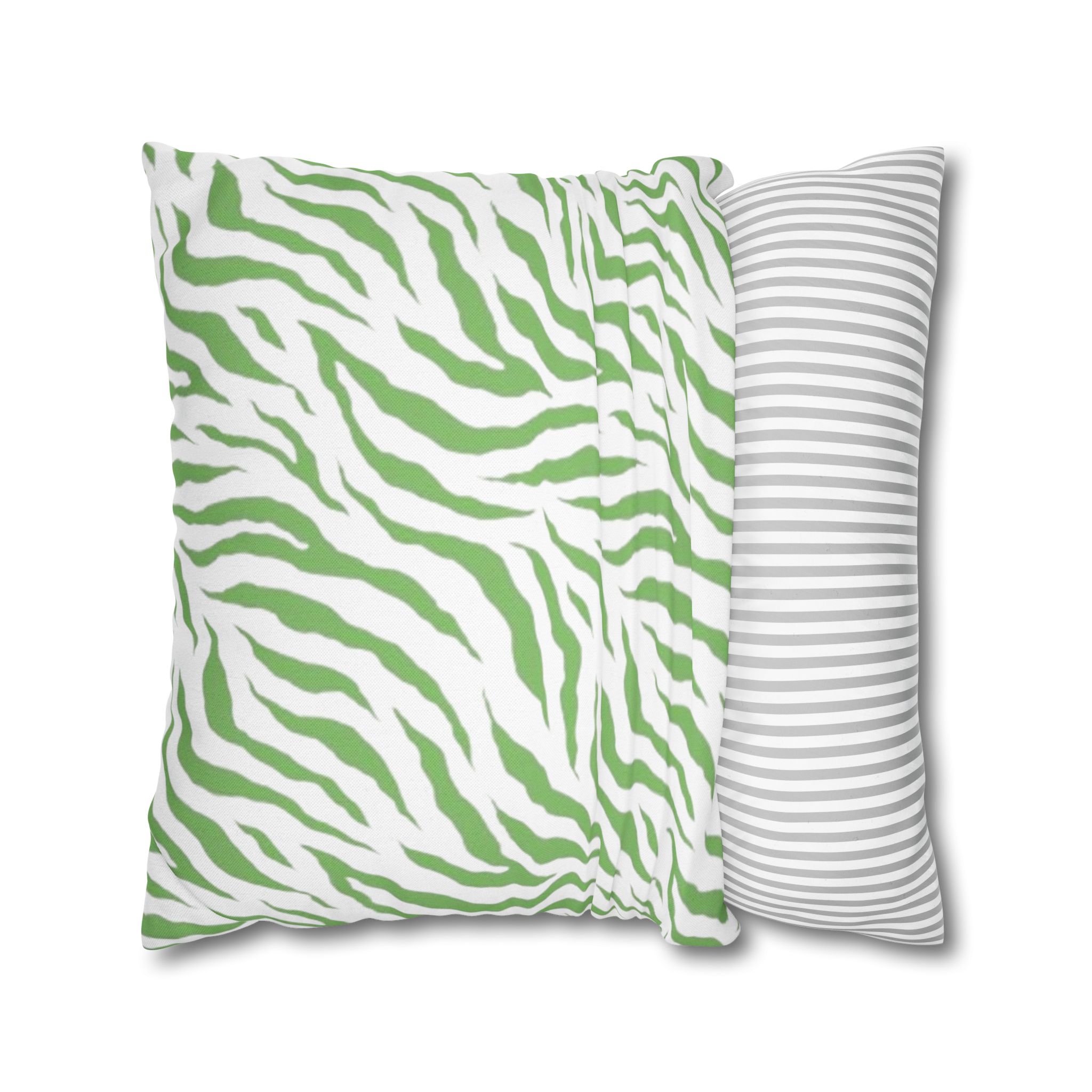 Green Zebra Print Square Pillowcase - Image 27