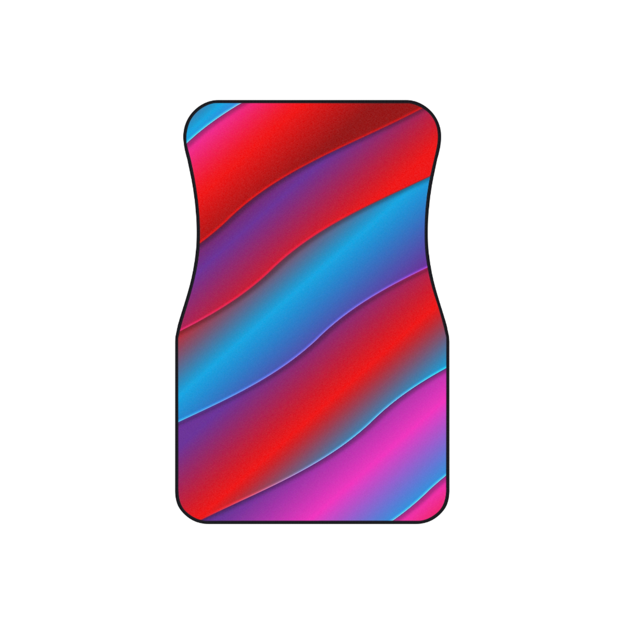 Vibrant Color Wave Car Mats Set of 4 - Image 2