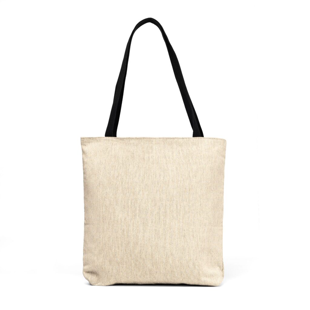 Neutral Woven Texture Tote | Beige Patterned Canvas Tote
