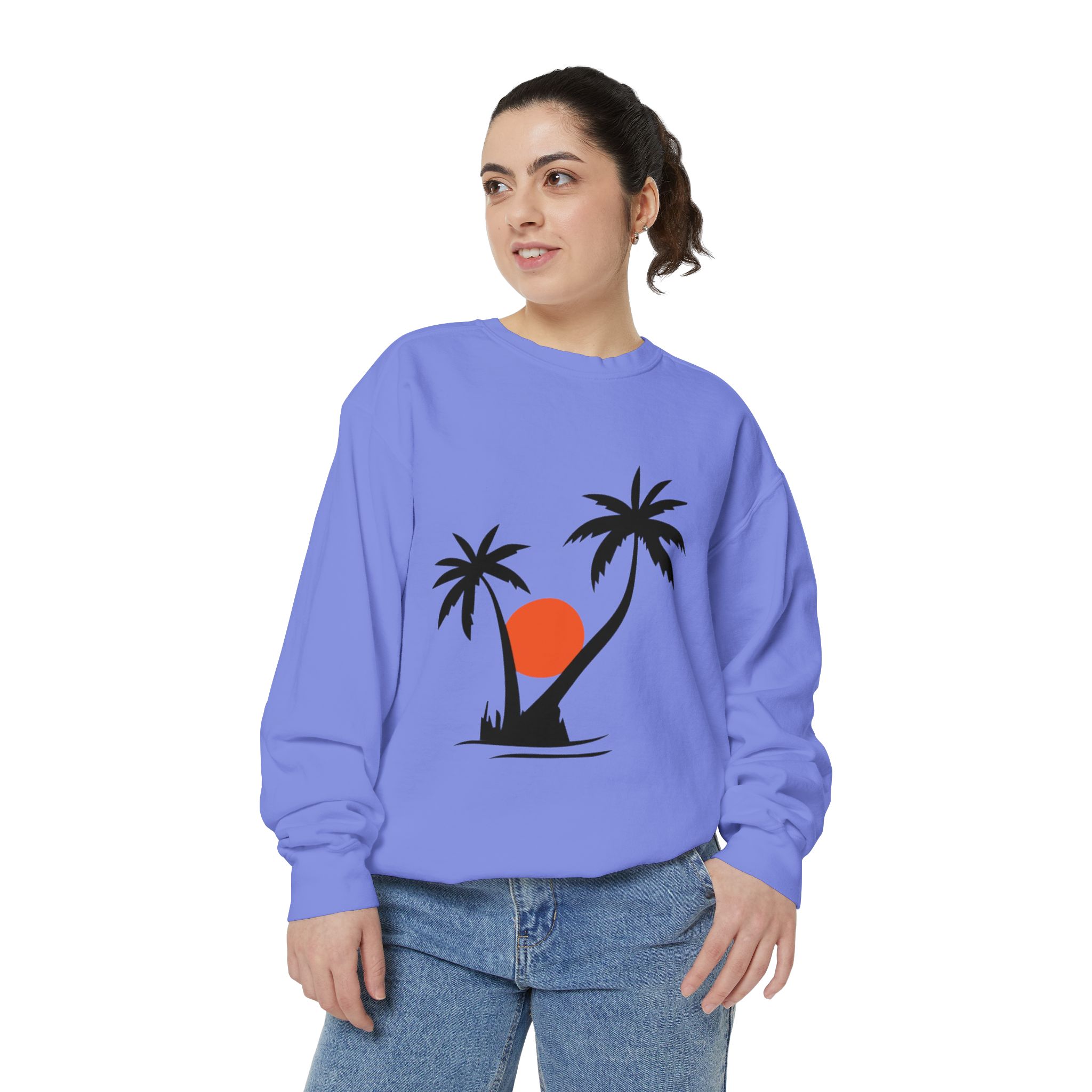 Tropical Palm Tree Sunset Sweatshirt - Image 60