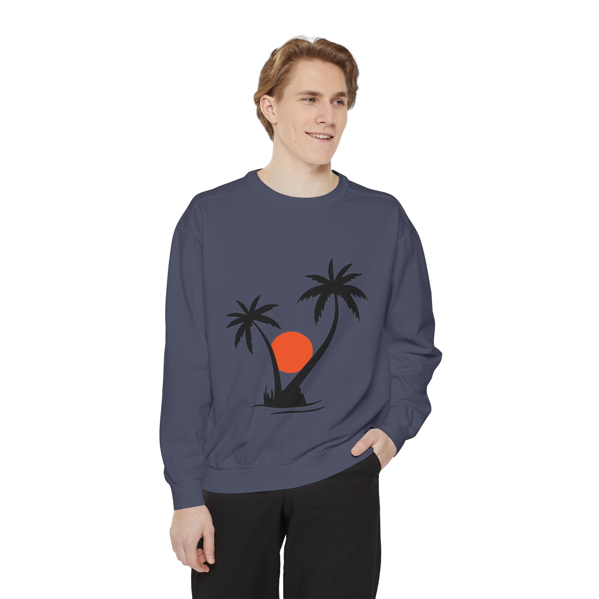 Tropical Palm Tree Sunset Sweatshirt - Image 68