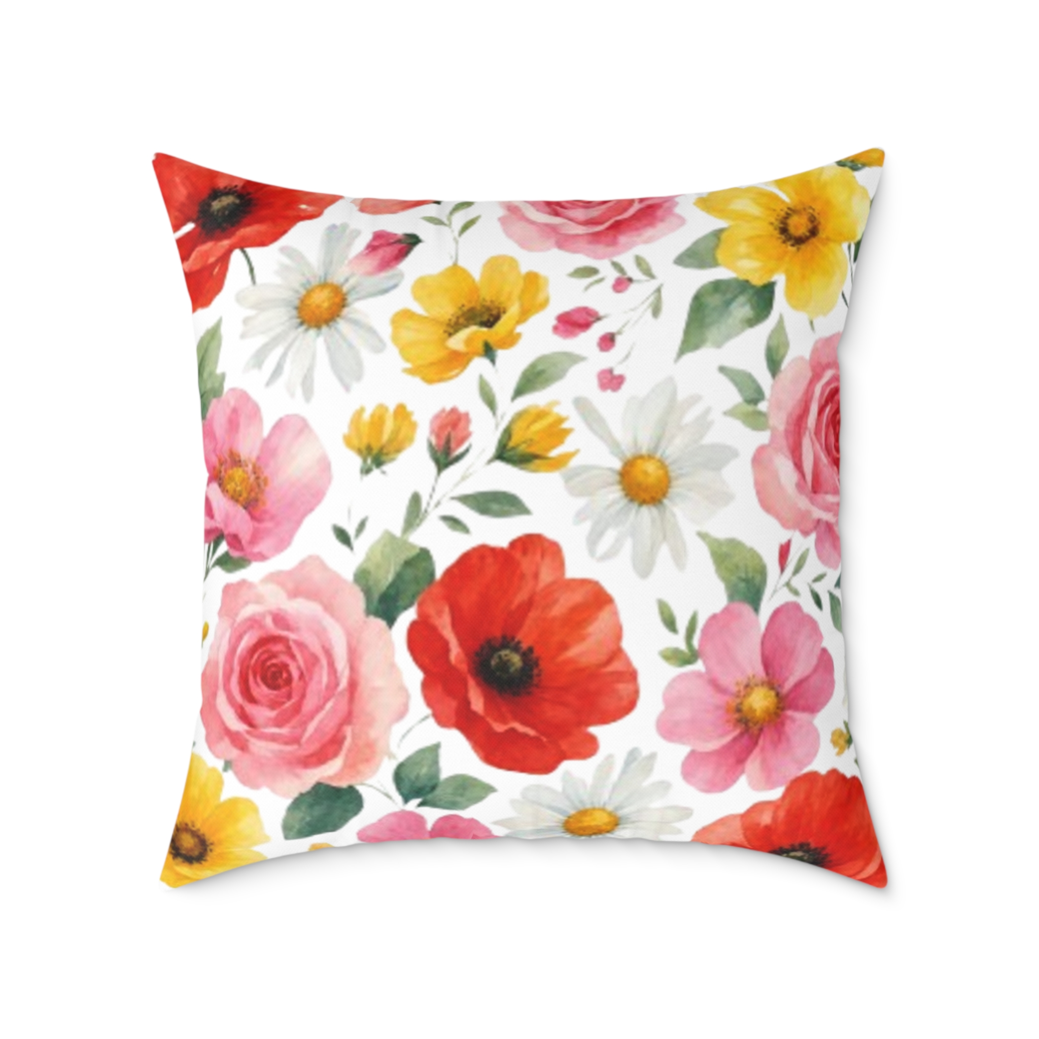 Floral Garden Square Pillow - Image 3