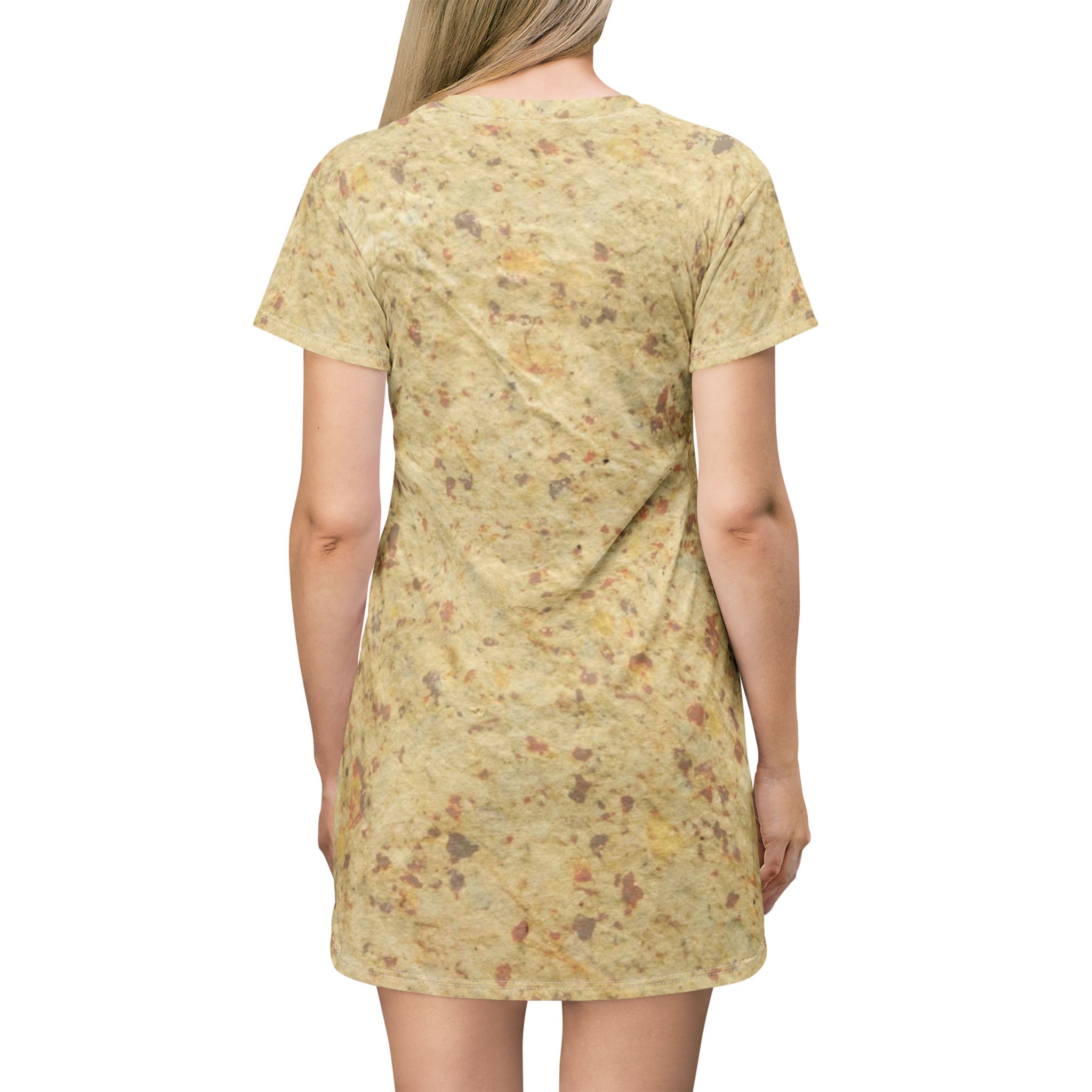 Vintage Botanical Texture T-Shirt Dress - Image 4