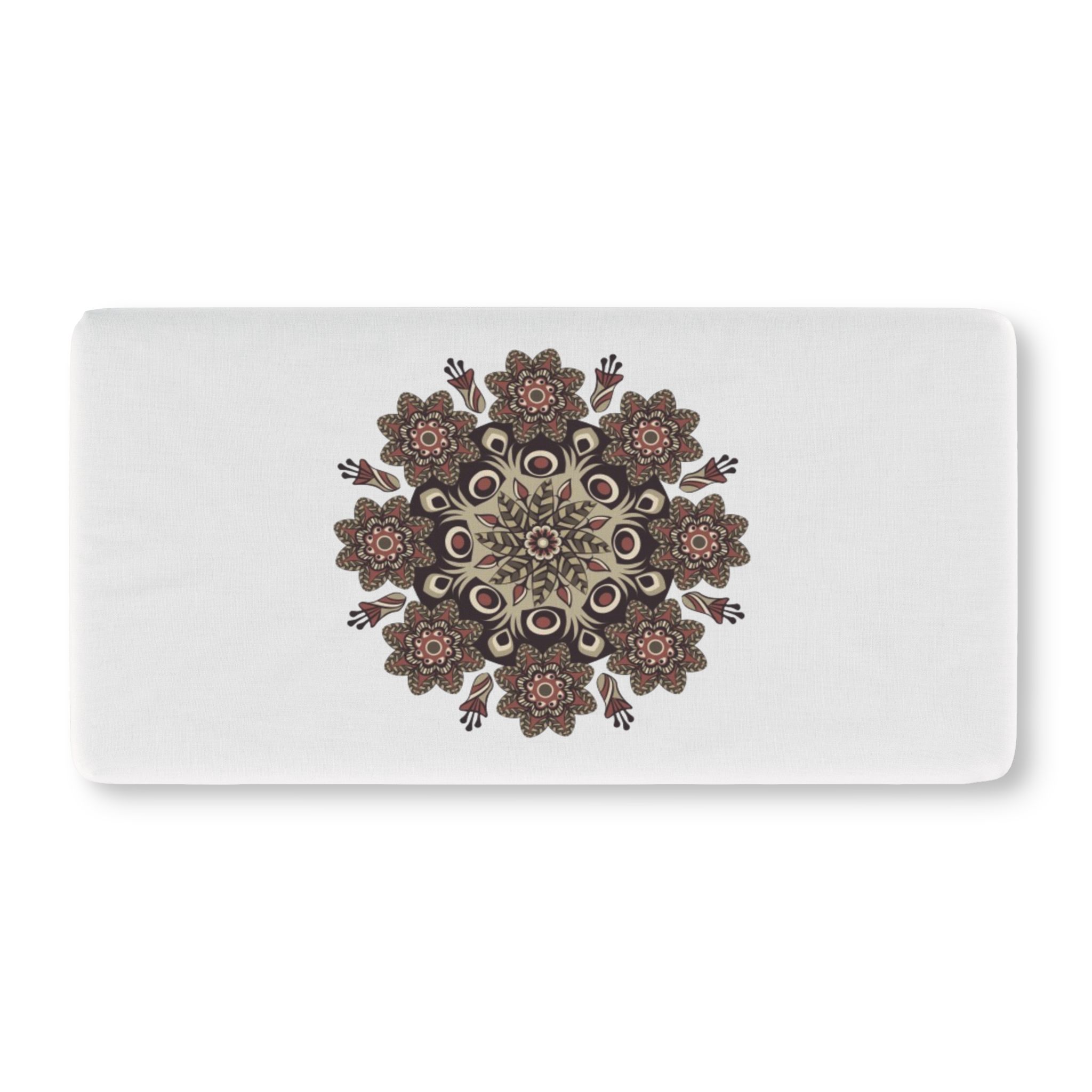 Boho Floral Mandala Crib Sheet — Neutral Baby Fitted Sheet