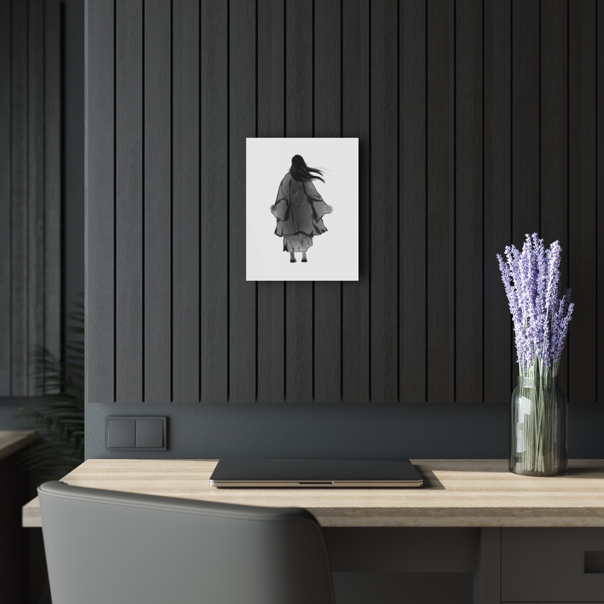 Acrylic Print — Minimalist Monochrome Woman Silhouette (French Cleat Hanging) - Image 10