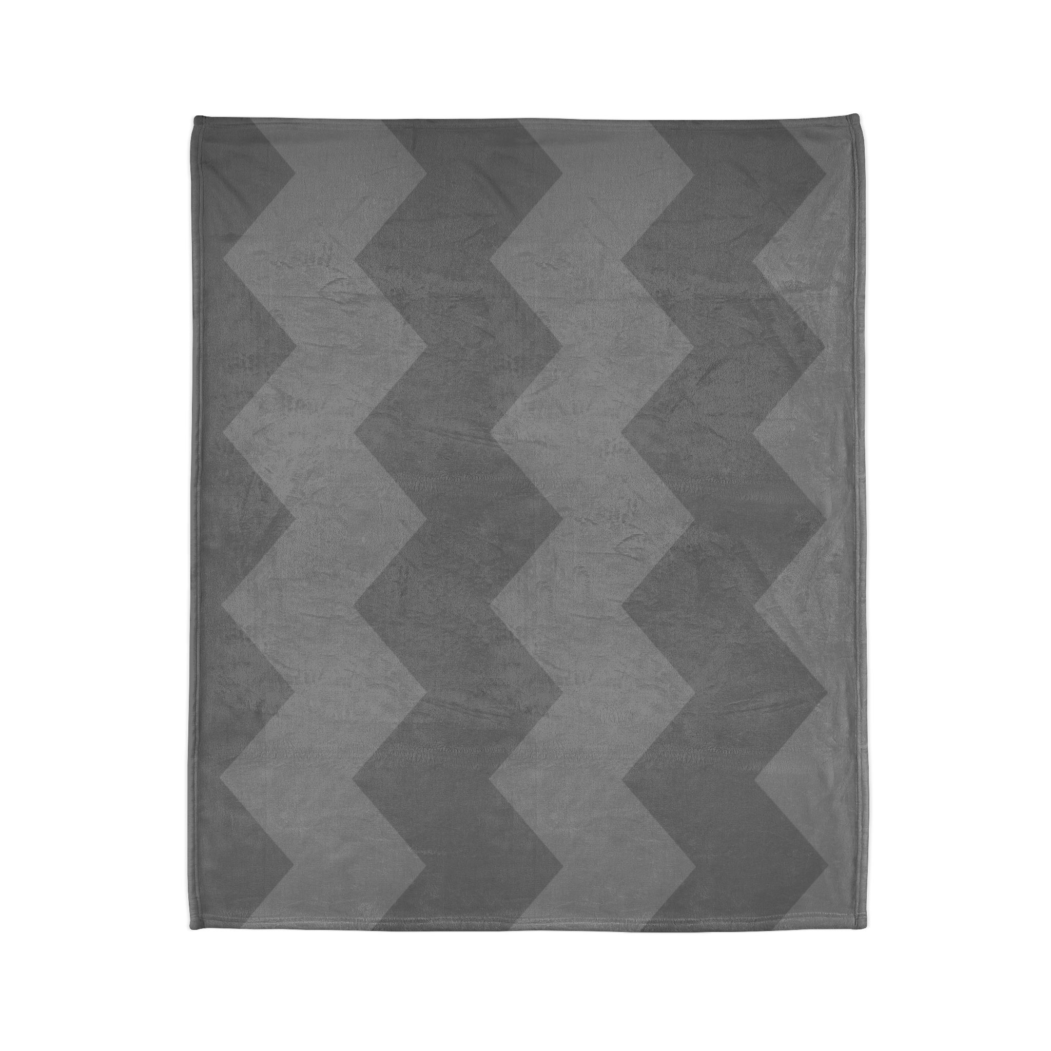 Chevron Plush Blanket — Cozy Gray Zigzag Throw - Image 10