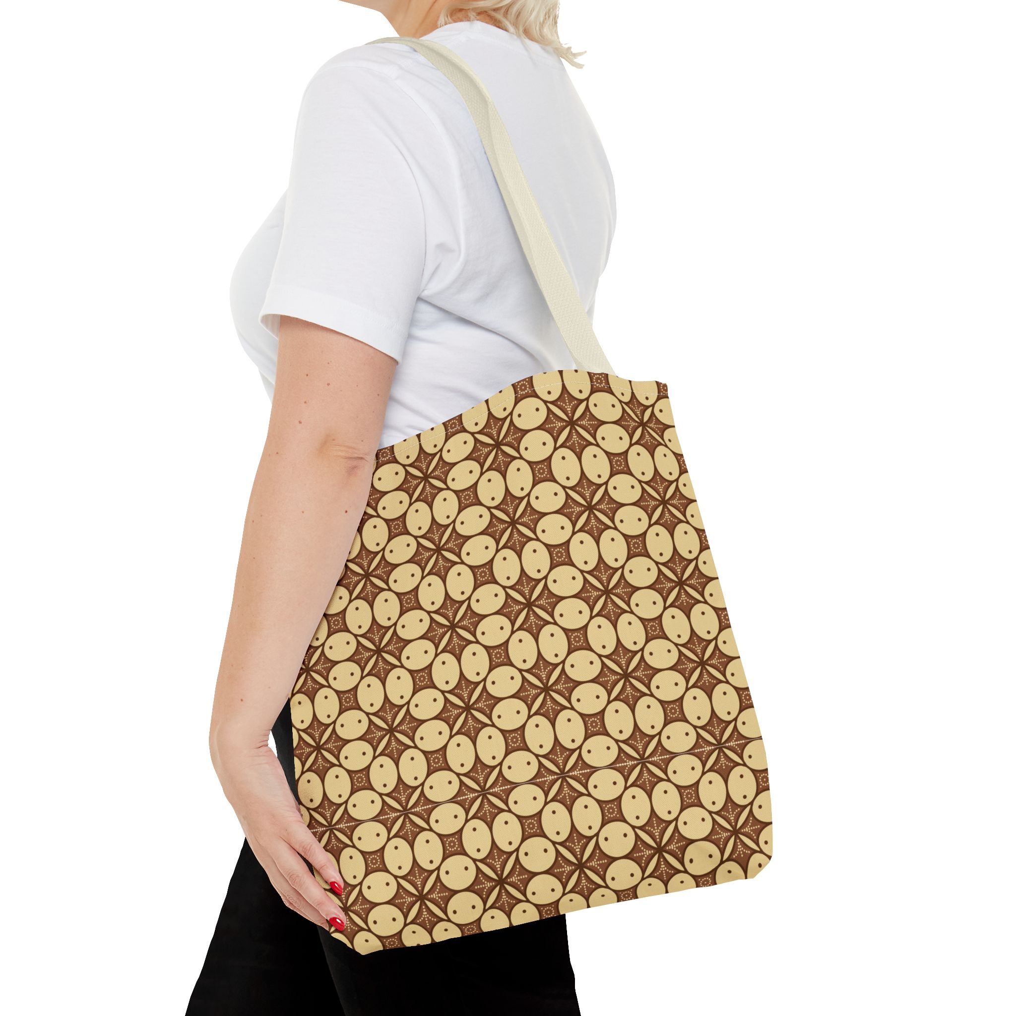 Retro Smiley Face Pattern Tote Bag - Image 54