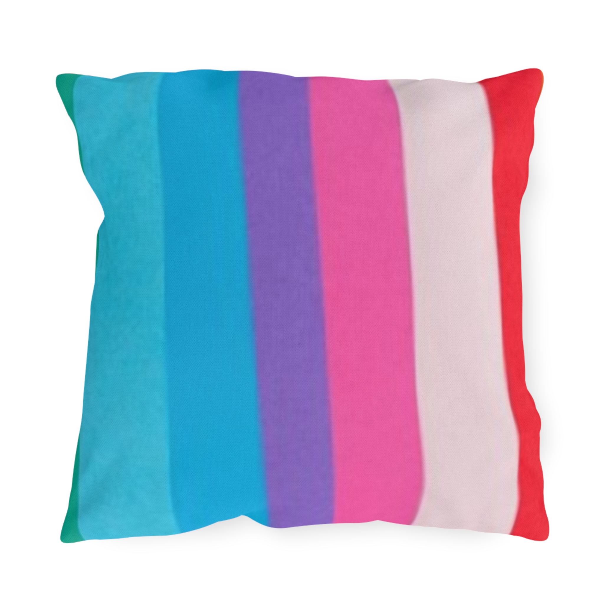 Outdoor Pillow – Colorful Rainbow Striped LGBTQ+ Pride Cushion - Image 13