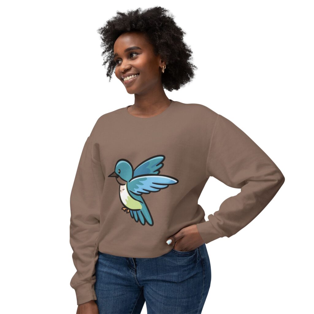 Hummingbird Crewneck Sweatshirt – Colorful Bird Nature Lover Gift