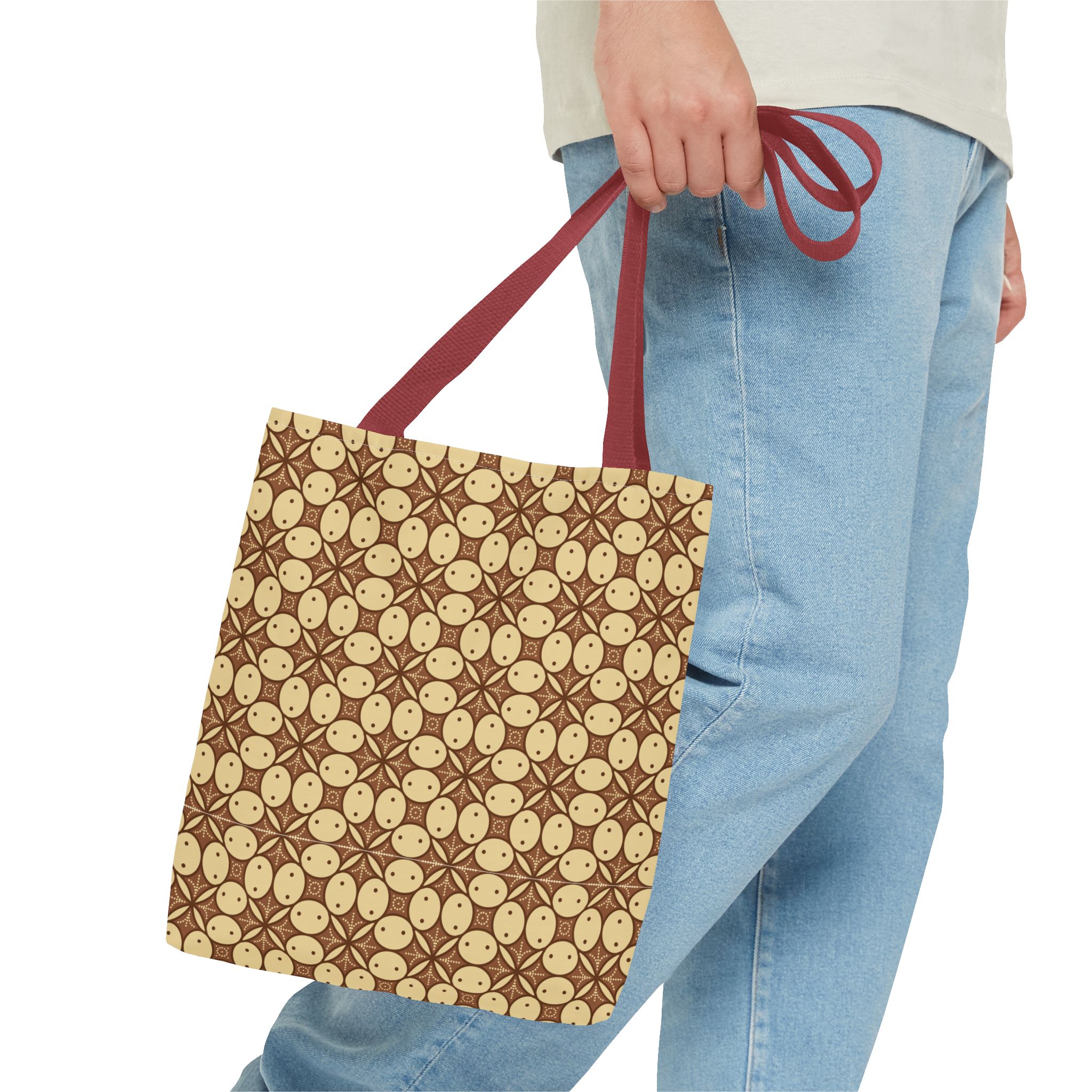 Retro Smiley Face Pattern Tote Bag - Image 18