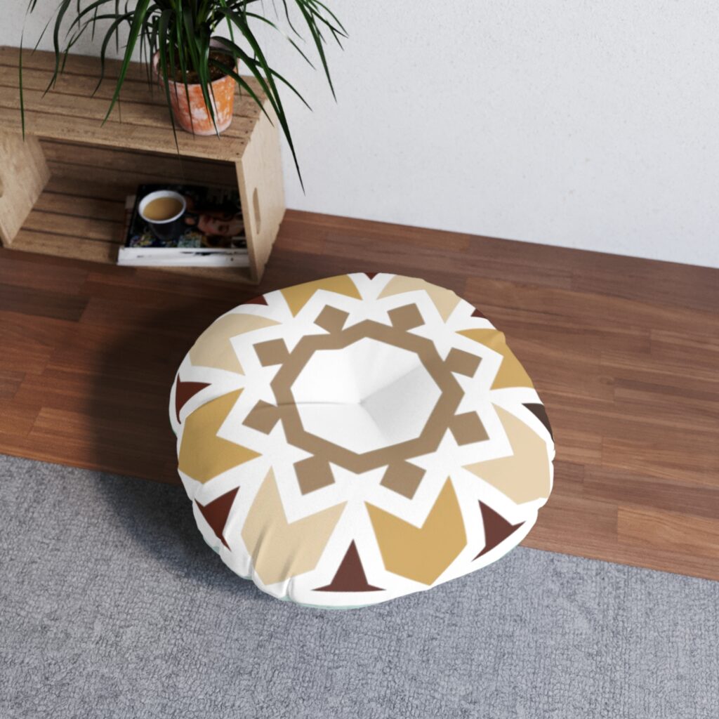 Geometric Boho Tufted Floor Pillow
