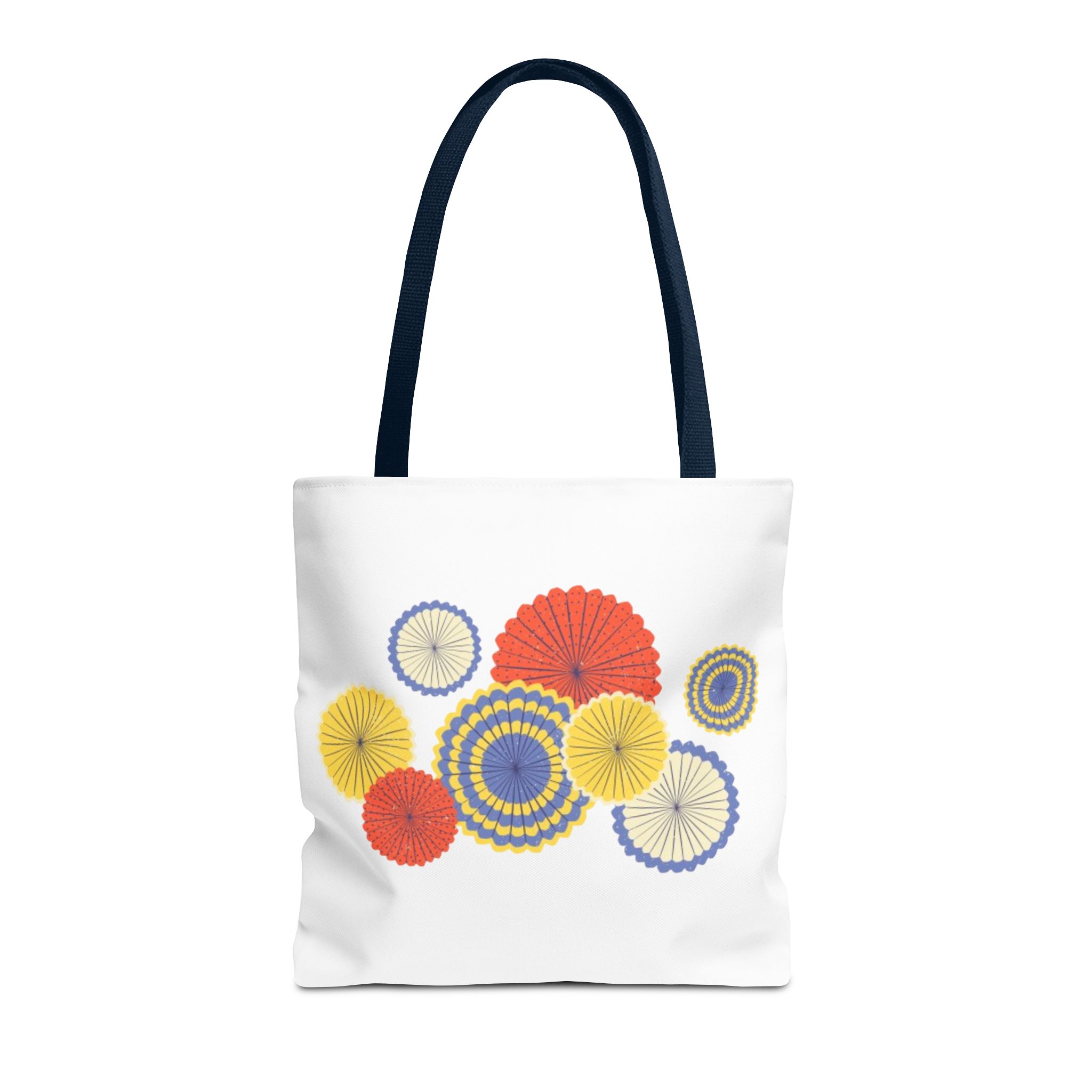 Floral Paper Fans Tote Bag — Colorful Retro Sunburst Design - Image 53