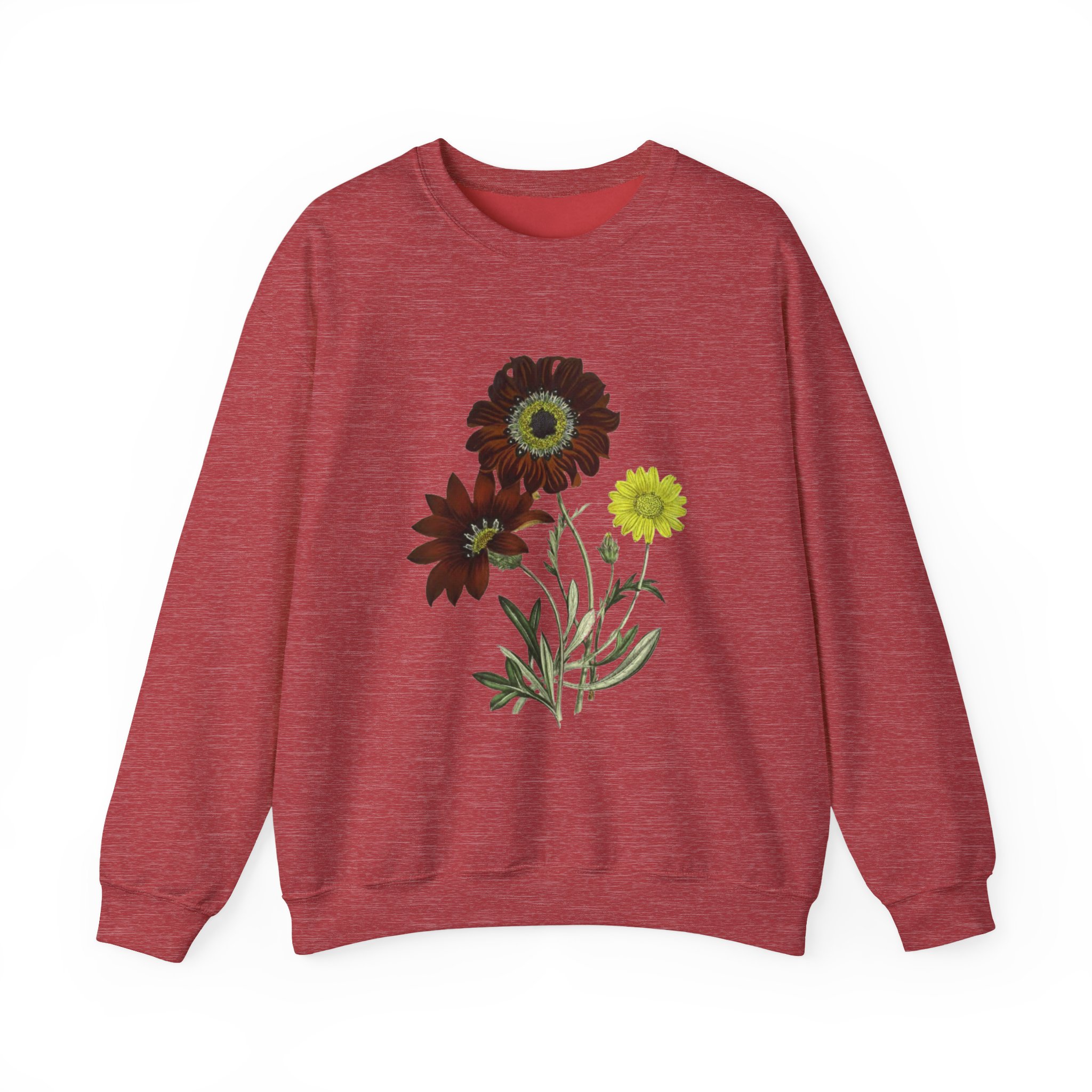Watercolor Poppy Flowers Crewneck Sweatshirt | Floral Minimalist Art - Image 51