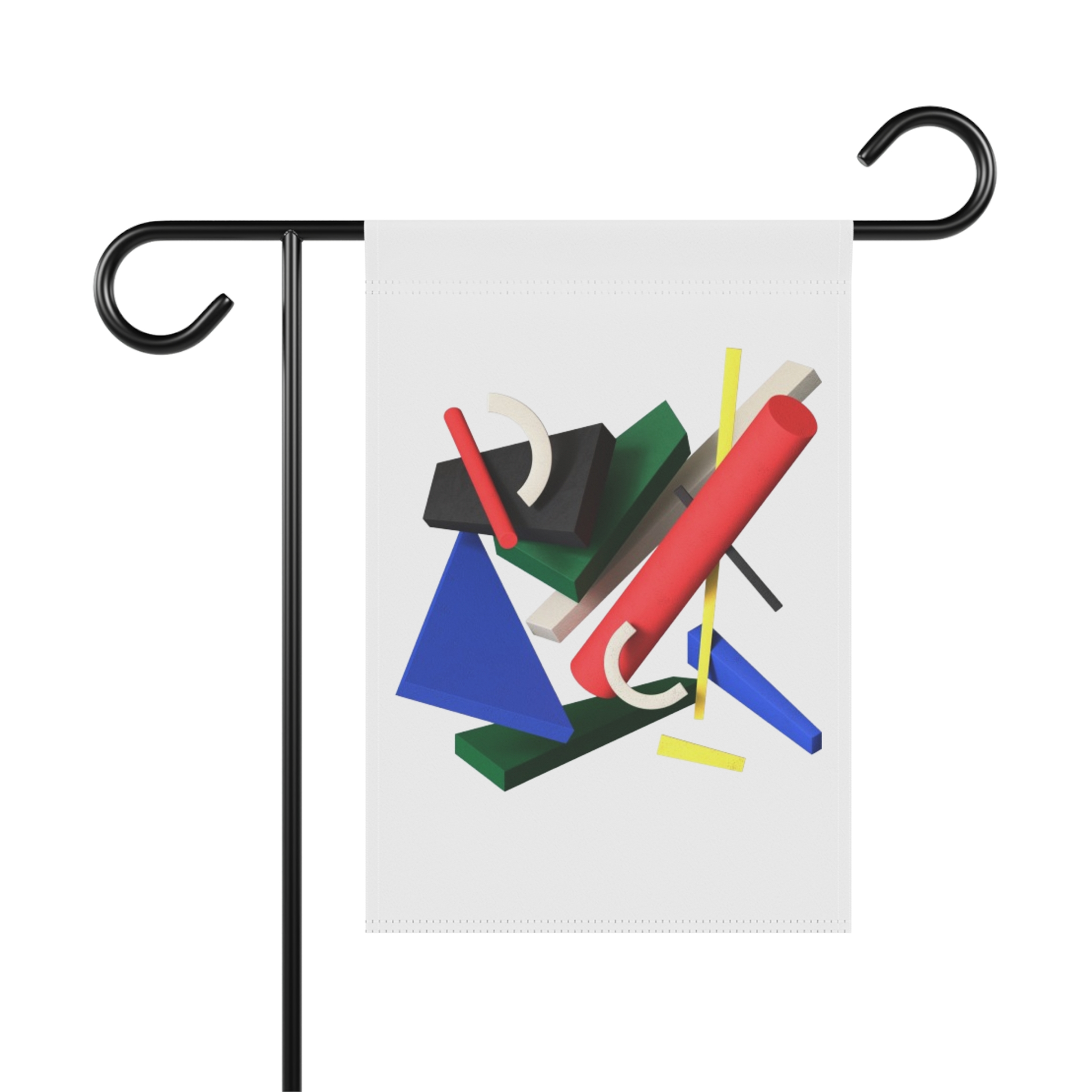 Abstract Geometric Garden Flag - Modern Outdoor House Banner - Image 2