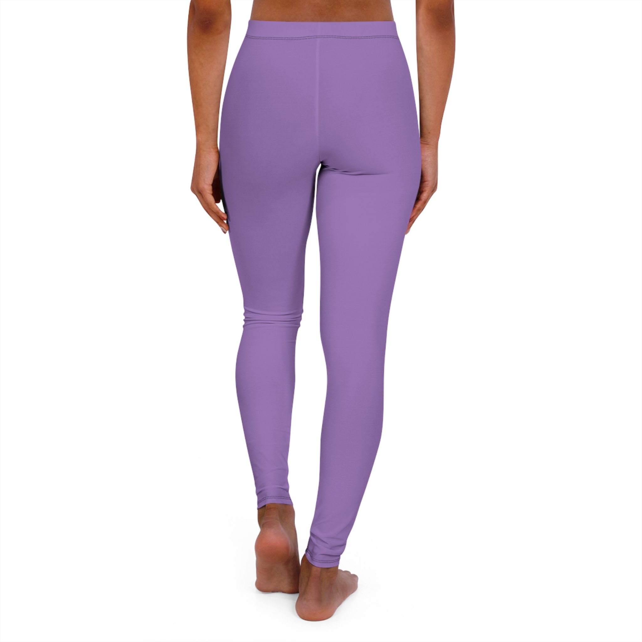 Women's Lavender Purple Casual Spandex Leggings - Image 3