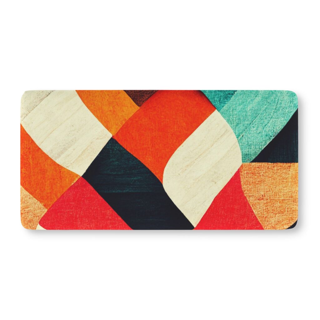 Geometric Retro Crib Sheet — Colorful Midcentury Wave Pattern
