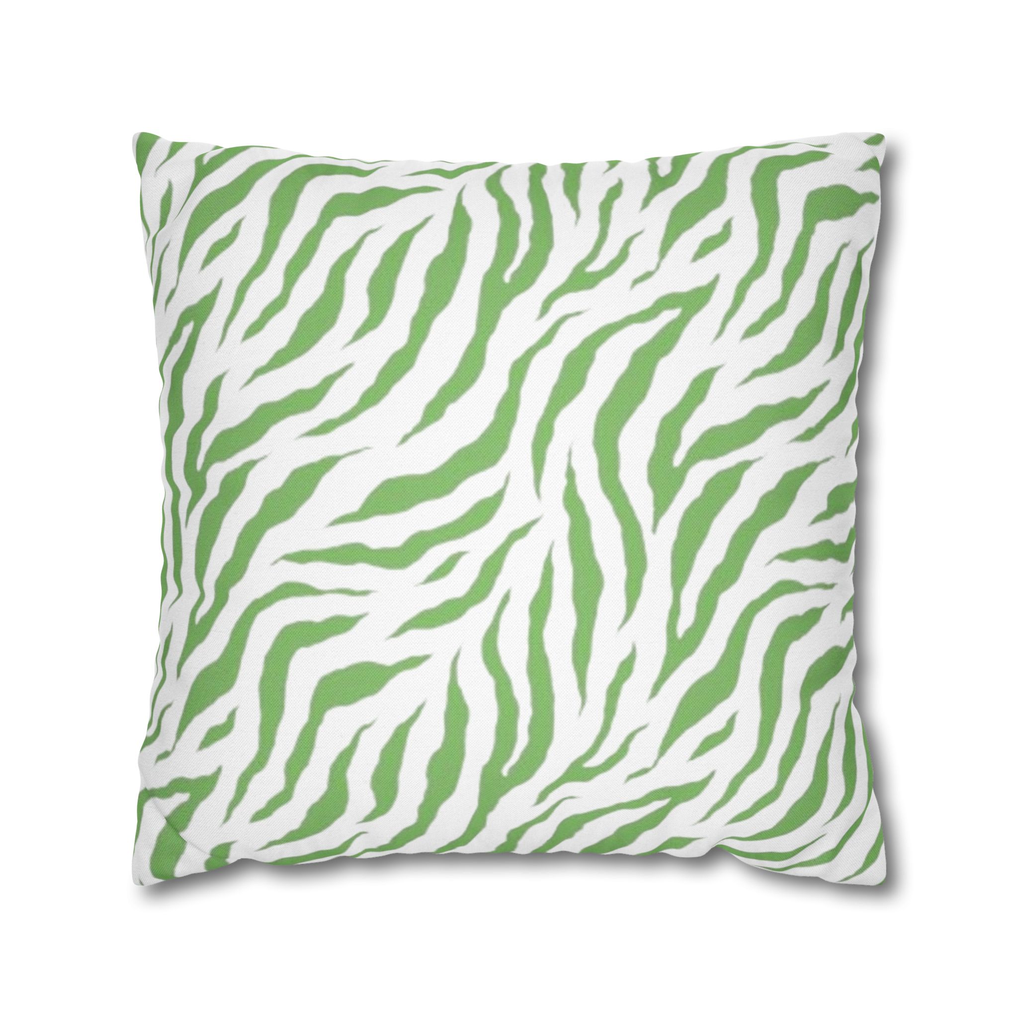 Green Zebra Print Square Pillowcase - Image 21