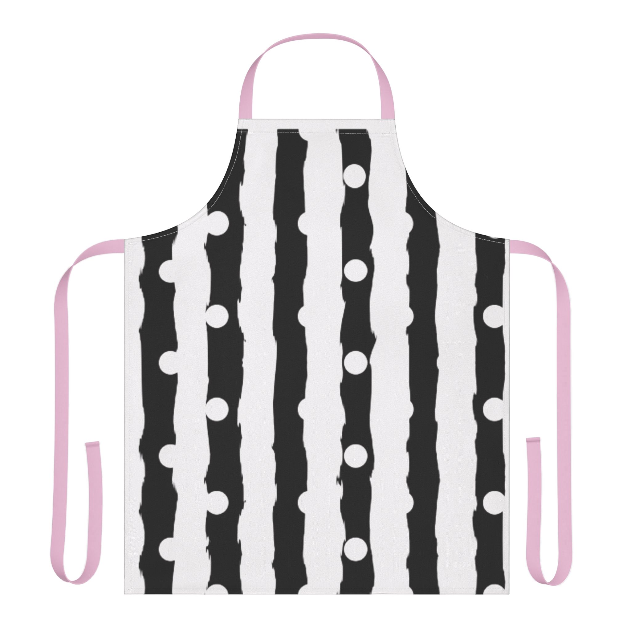 Monochrome Striped Dot Apron — Modern Black & White Kitchen Apron - Image 17