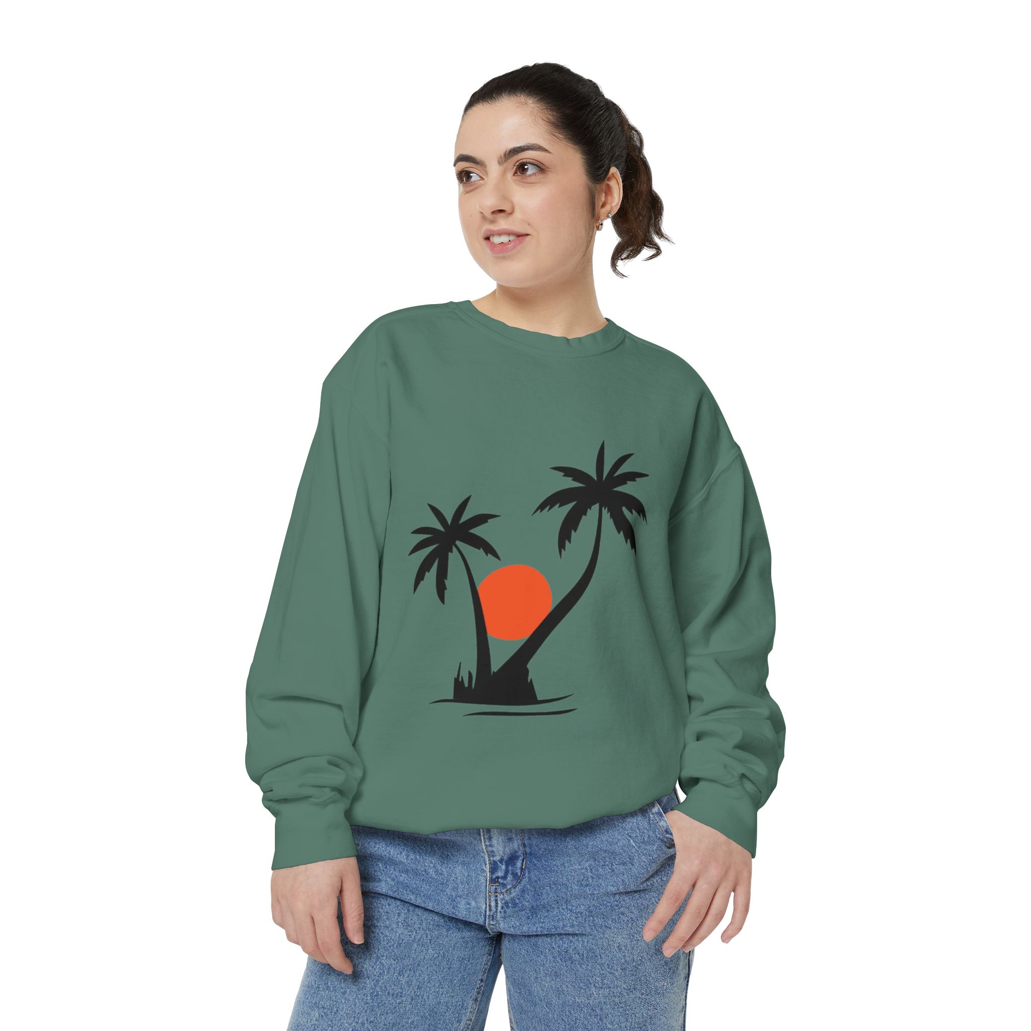 Tropical Palm Tree Sunset Sweatshirt - Image 35