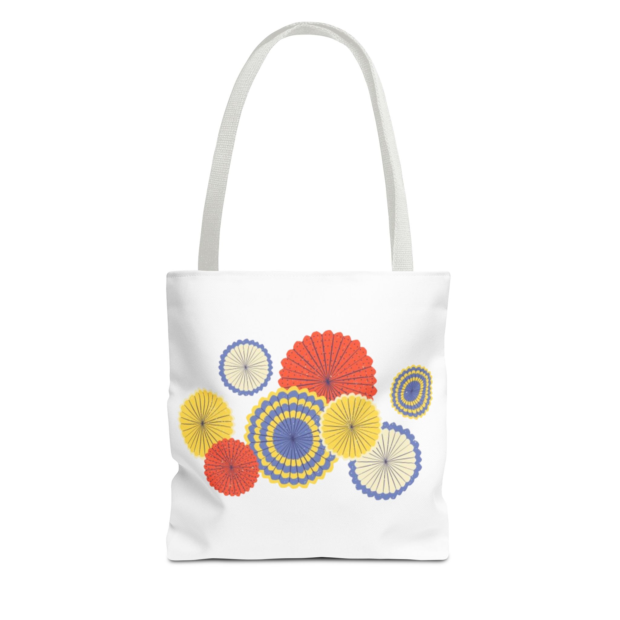 Floral Paper Fans Tote Bag — Colorful Retro Sunburst Design - Image 25