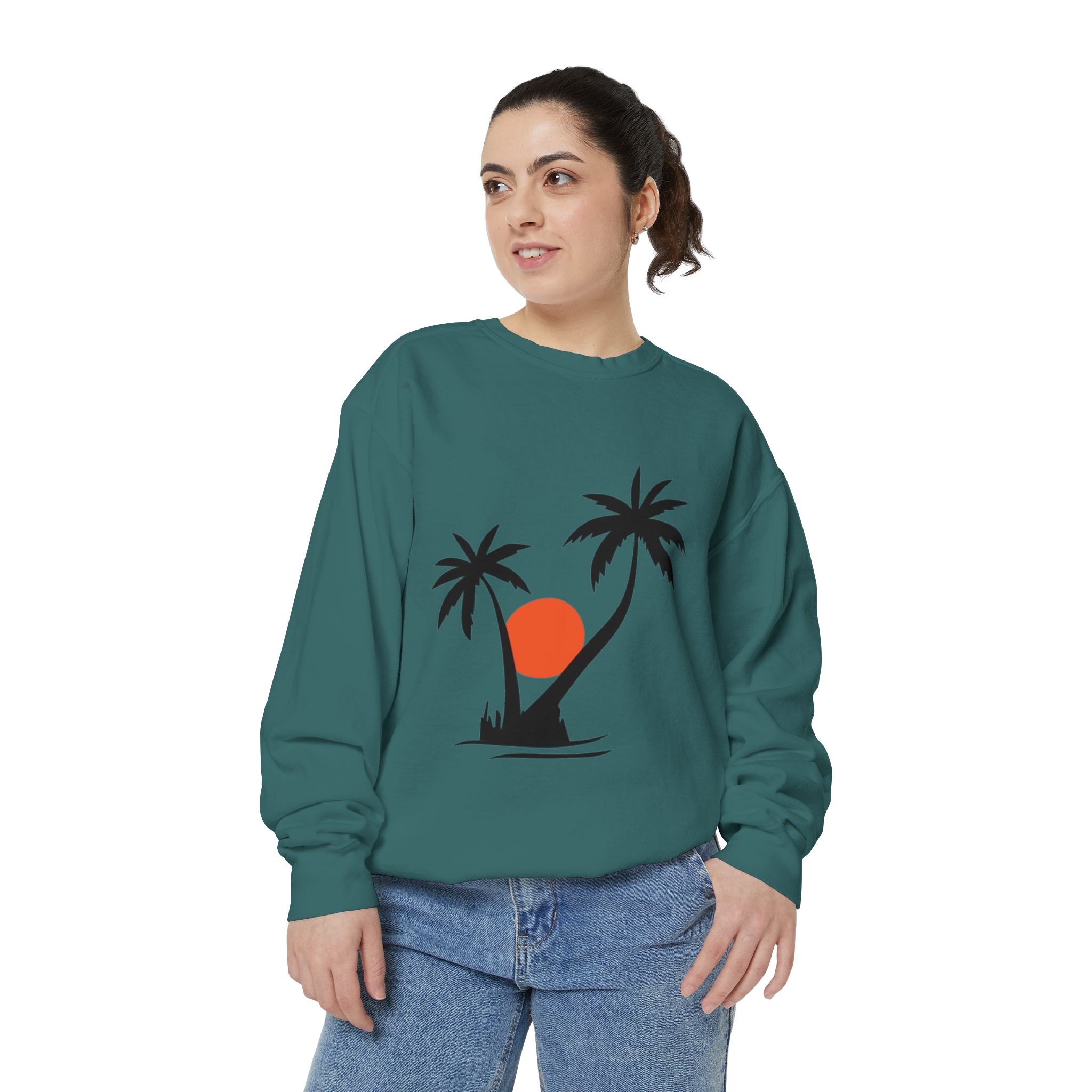 Tropical Palm Tree Sunset Sweatshirt - Image 40