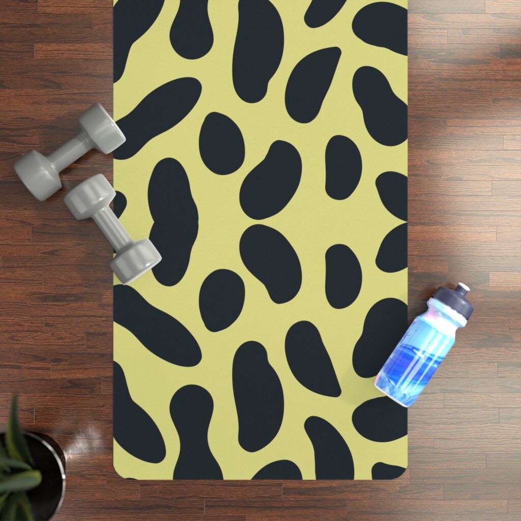 Leopard Print Rubber Yoga Mat — Non-Slip Workout & Pilates Mat