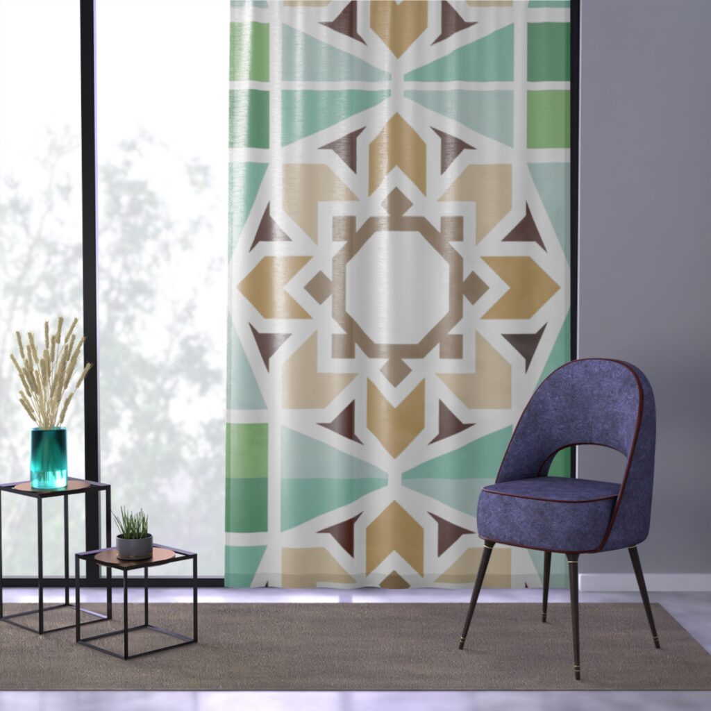 Geometric Southwestern Window Curtain