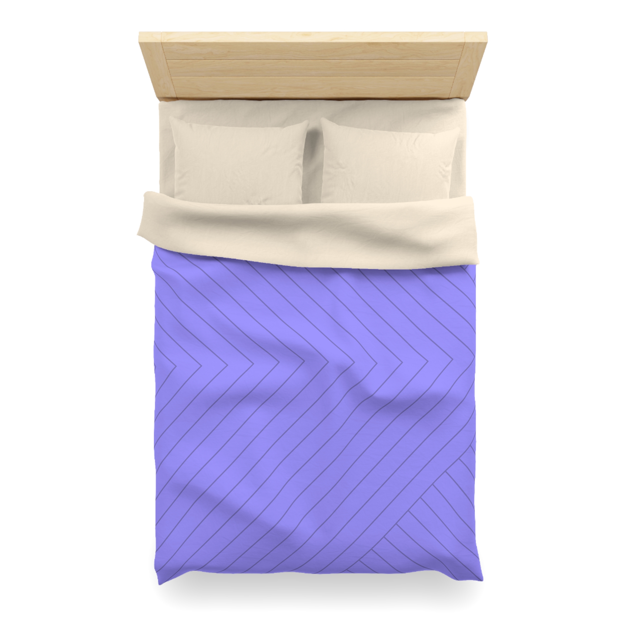 Lavender Geometric Duvet Cover — Modern Chevron Striped Microfiber - Image 20