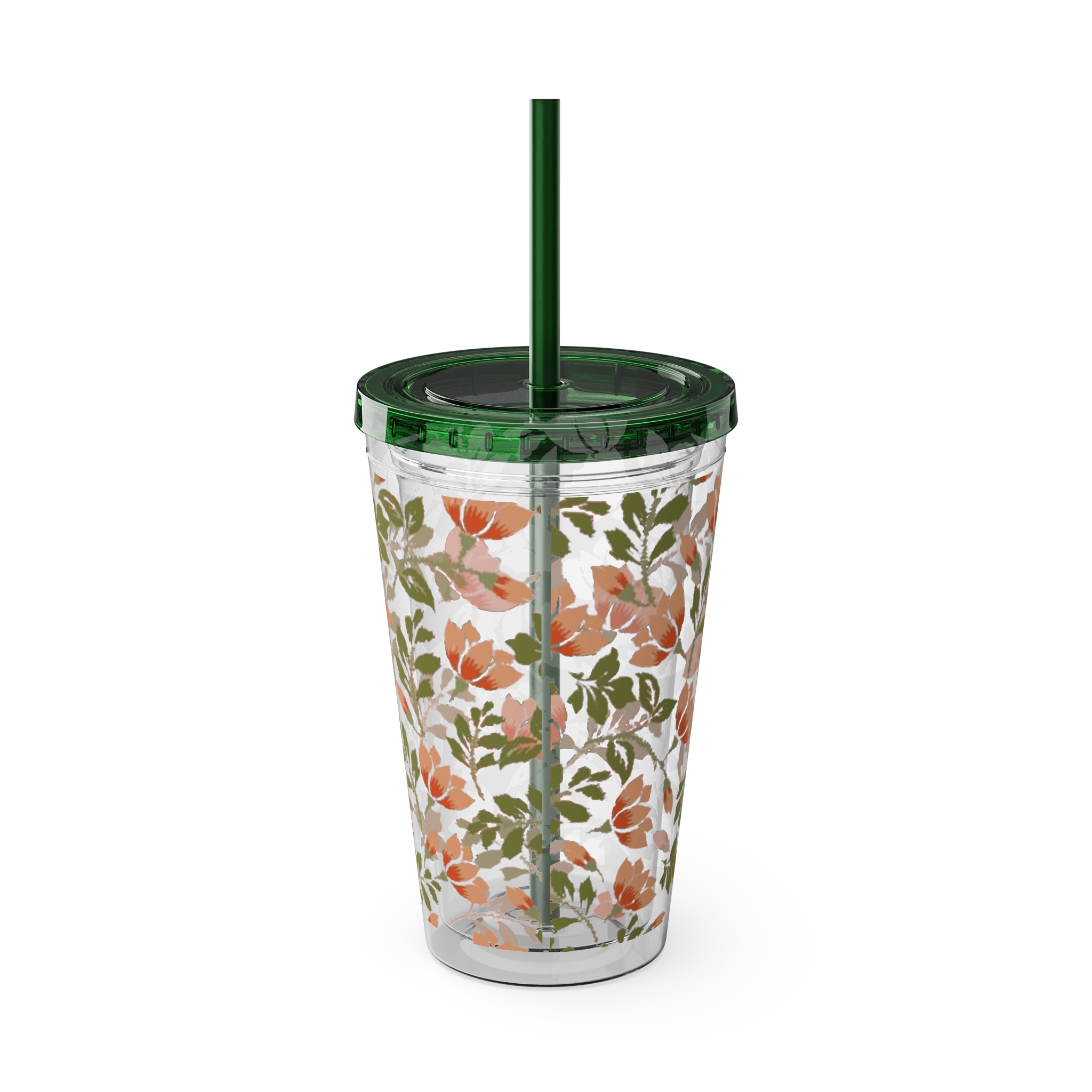 Floral Tumbler with Straw, 16oz - Image 23