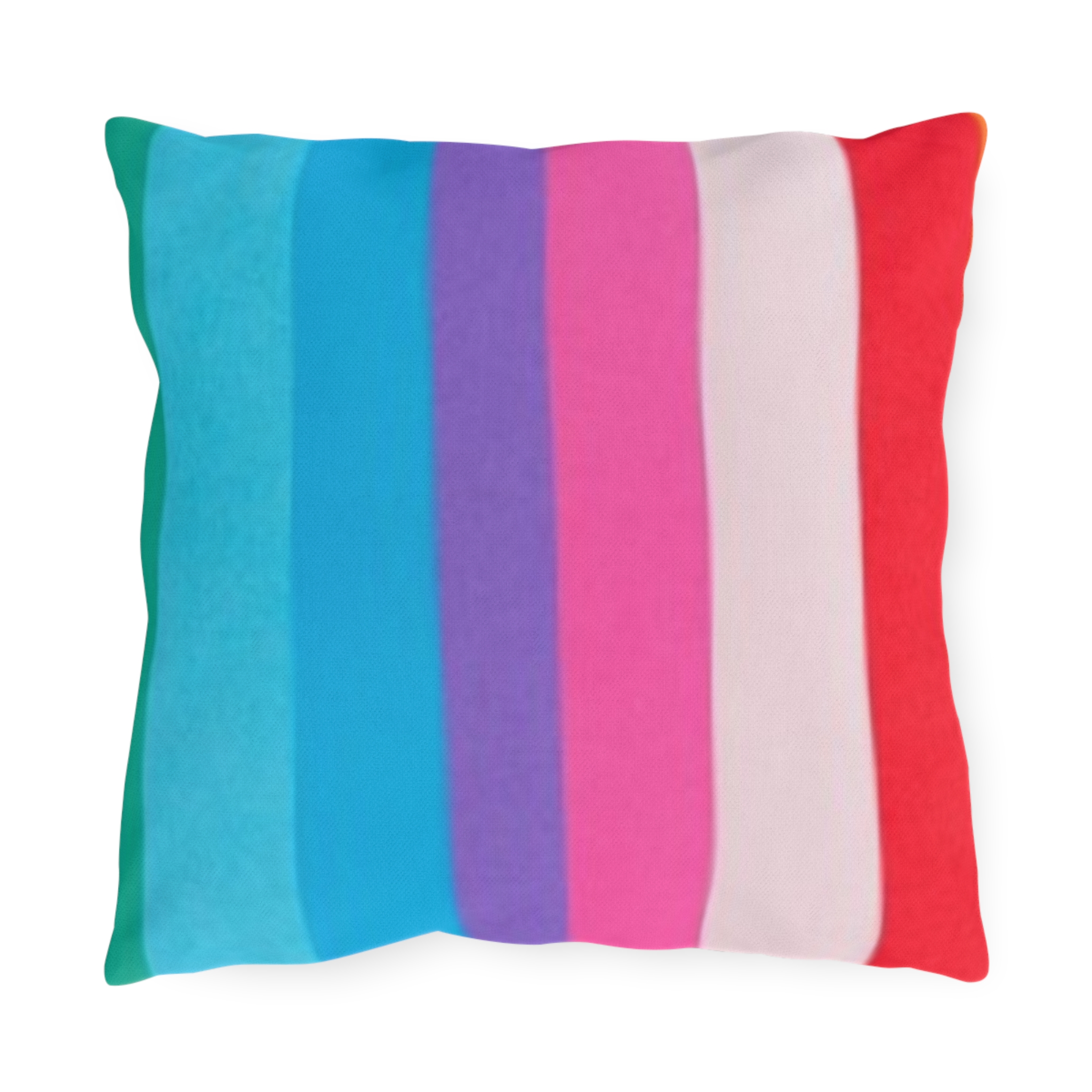 Outdoor Pillow – Colorful Rainbow Striped LGBTQ+ Pride Cushion - Image 5