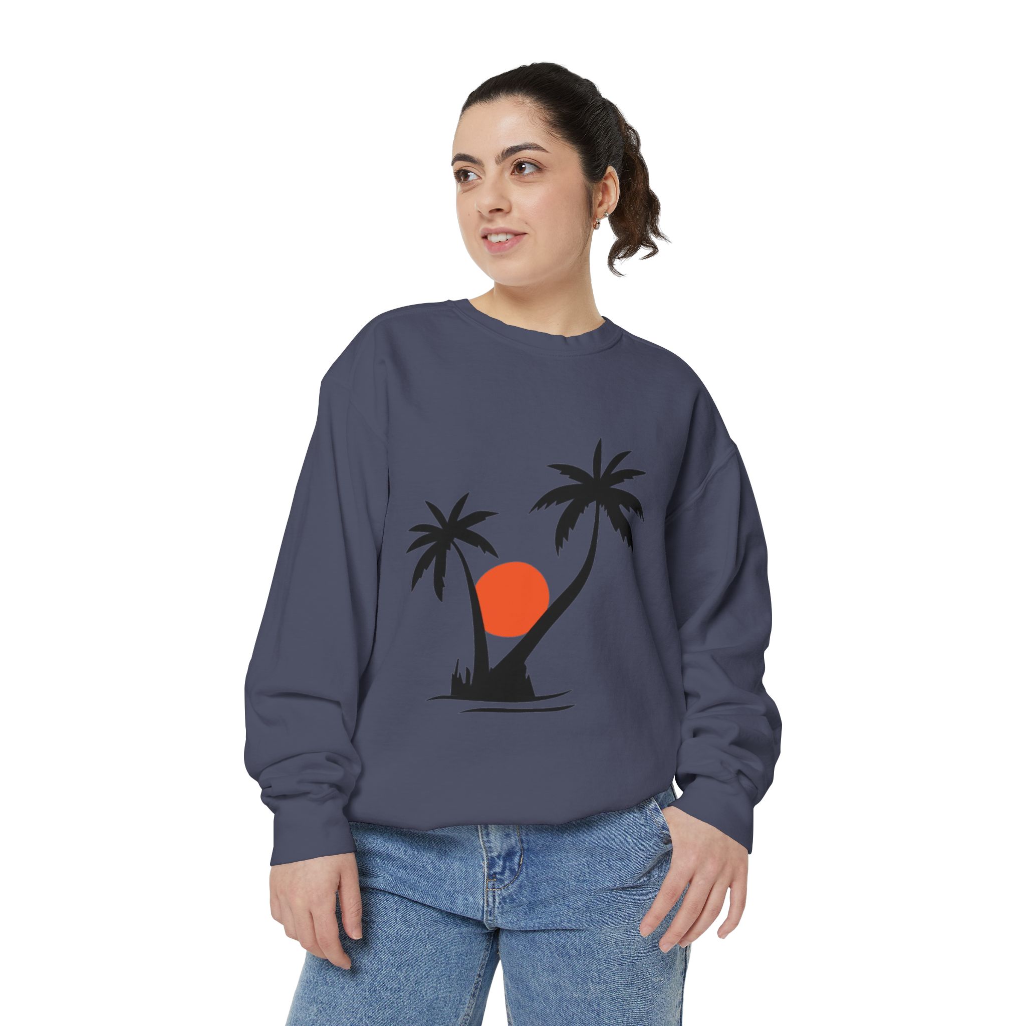 Tropical Palm Tree Sunset Sweatshirt - Image 70