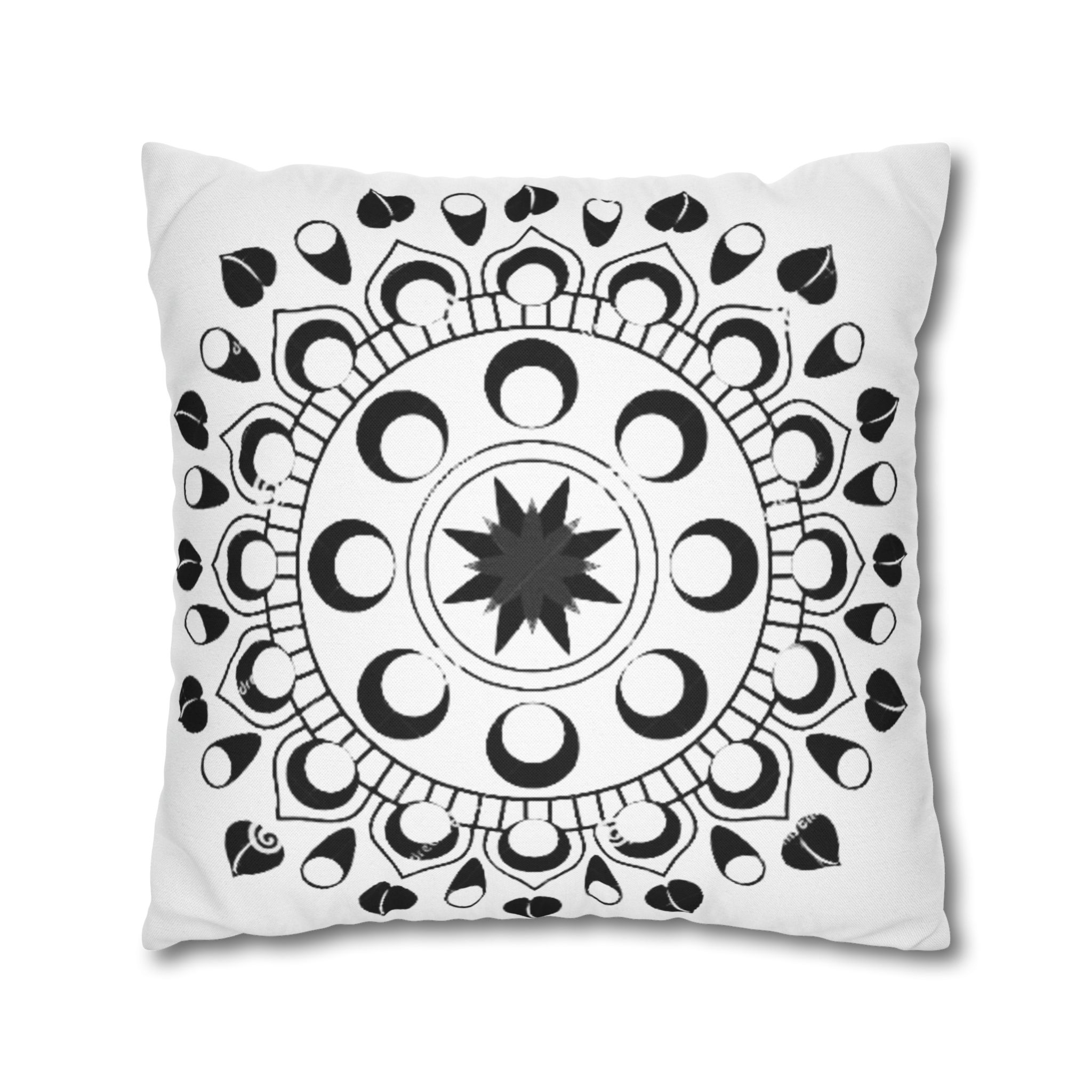 Celestial Moon Phases Mandala Square Pillowcase - Image 23